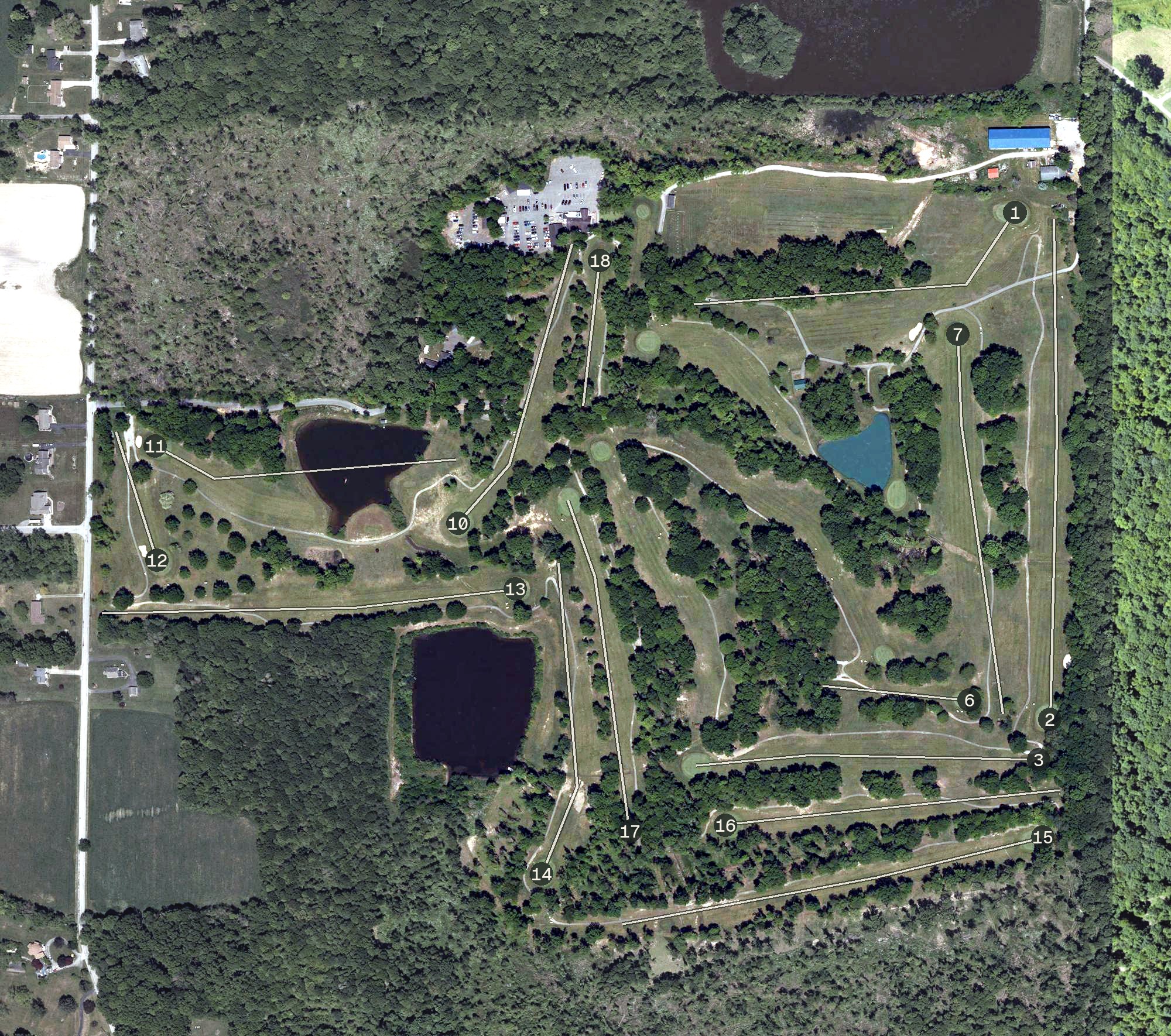 Aerial view of Bedford Trails Golf Course, OH