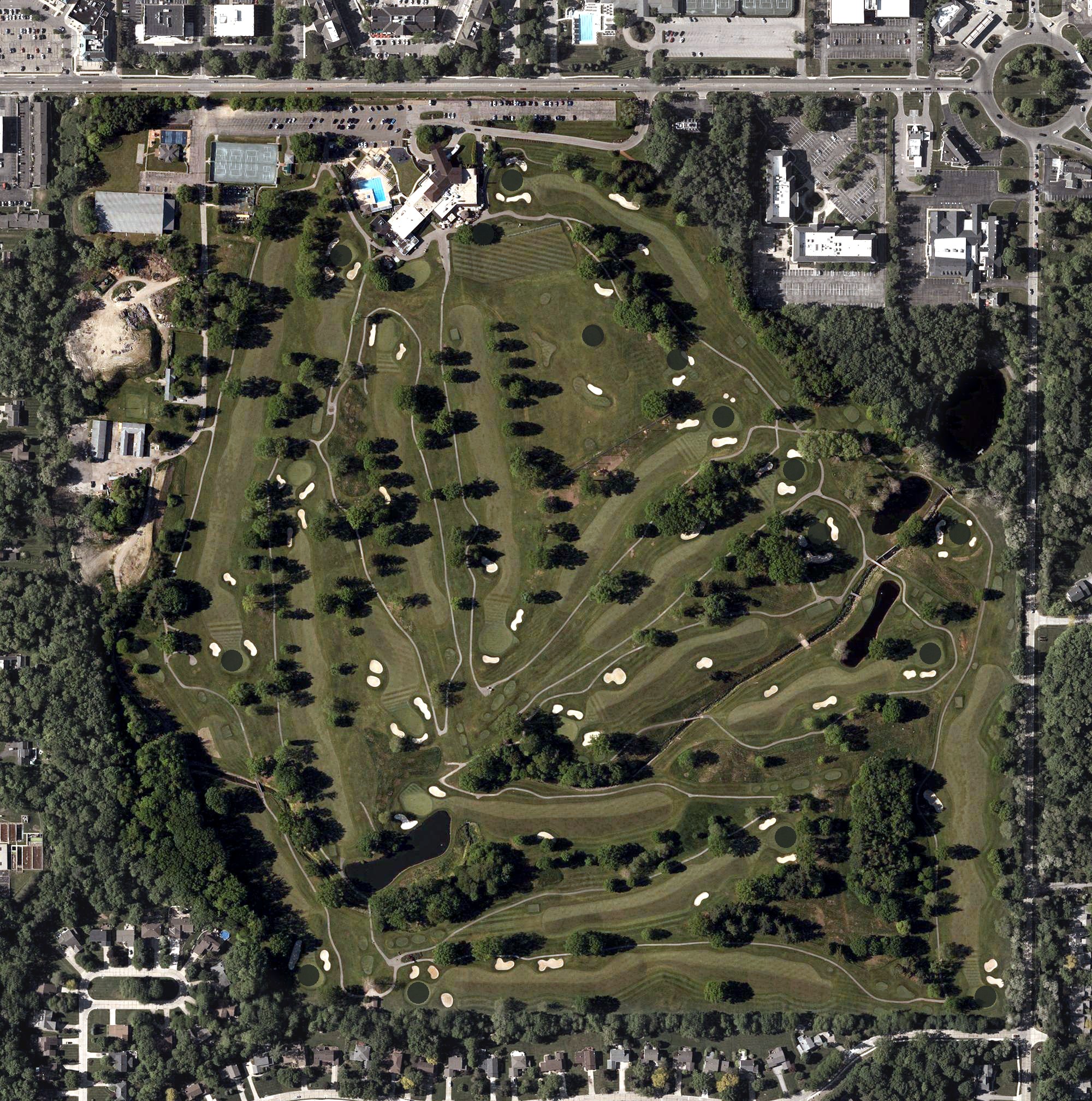 Aerial view of Beechmont Country Club, OH