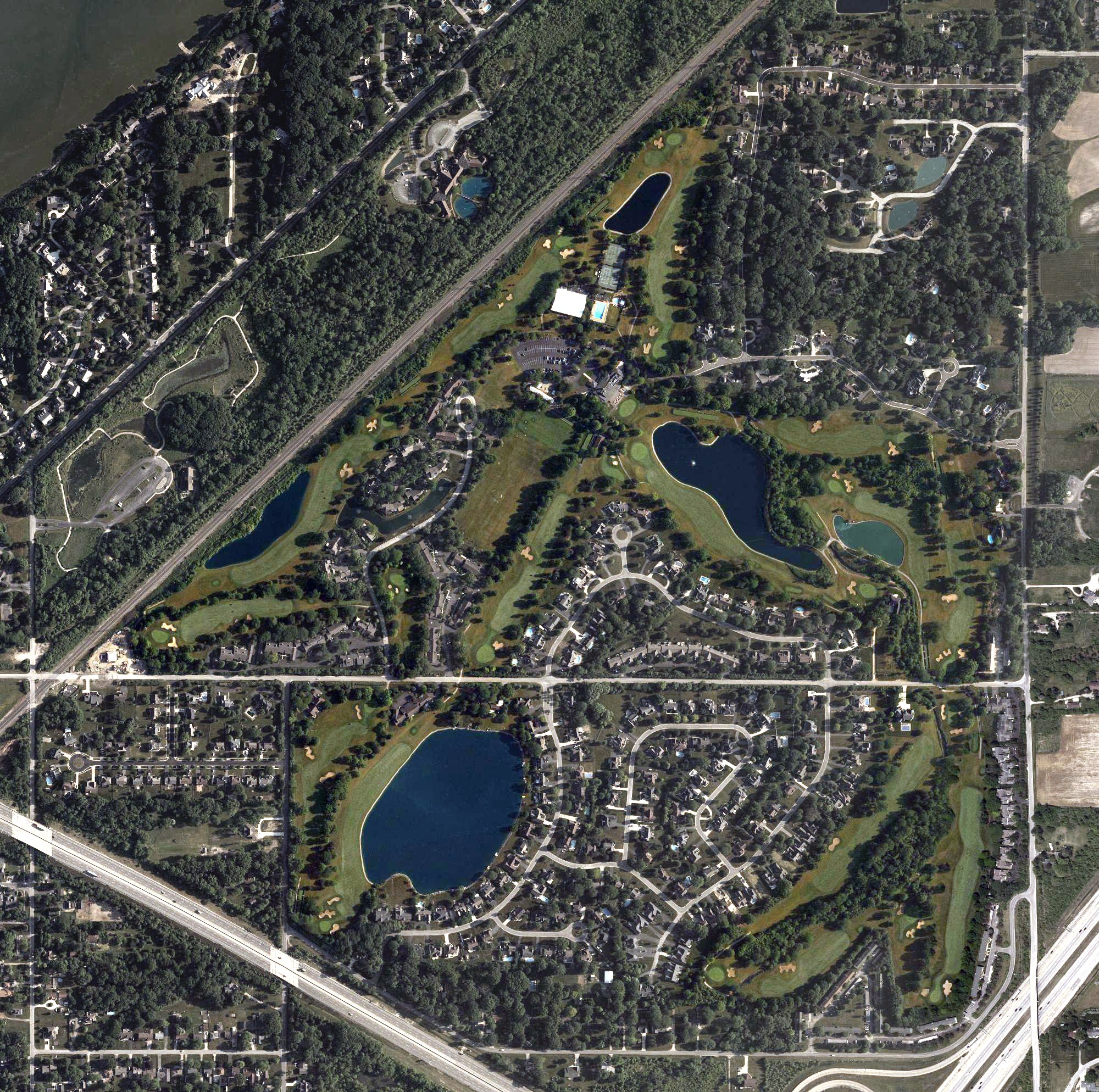 Aerial view of Belmont Country Club, OH