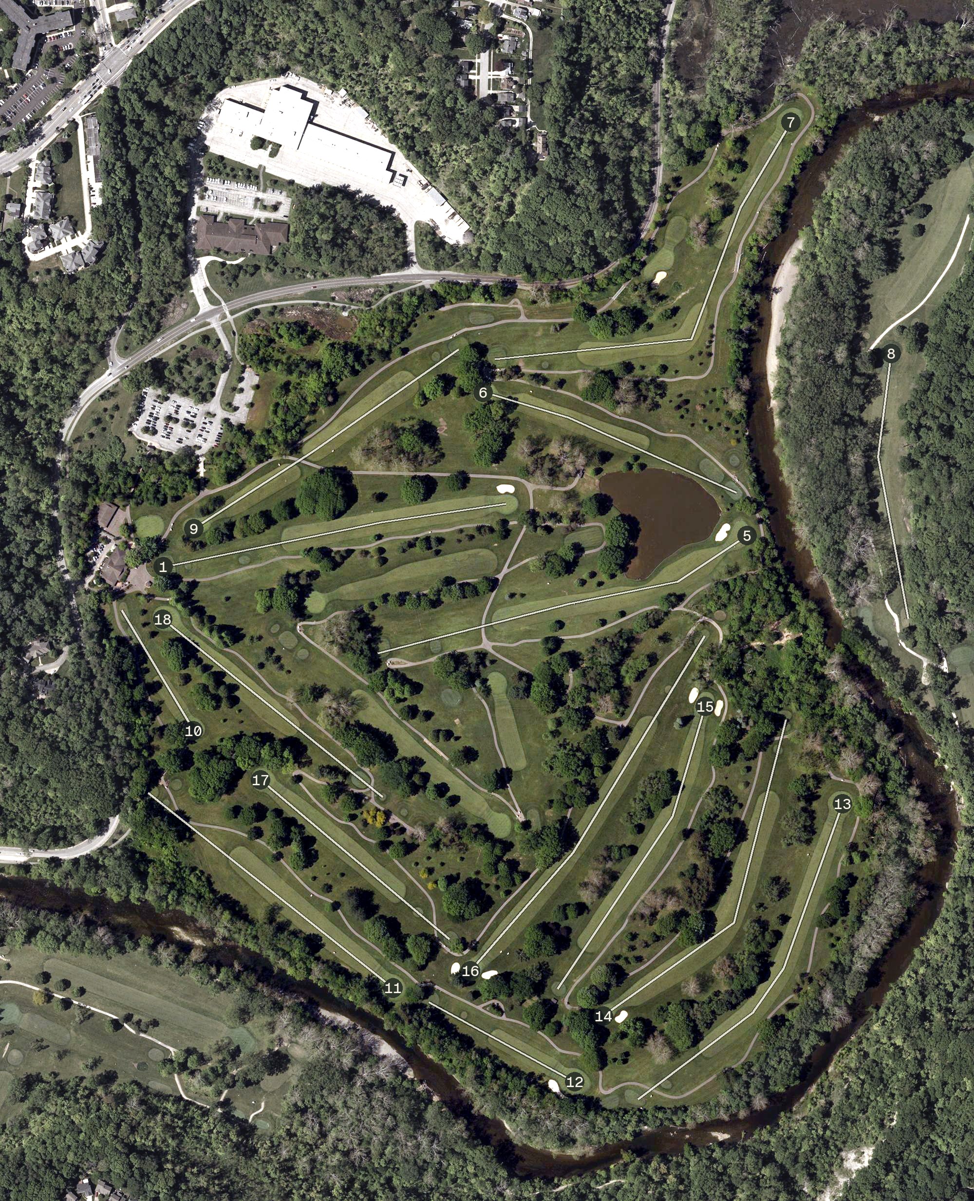 Aerial view of Big Met Golf Course, OH