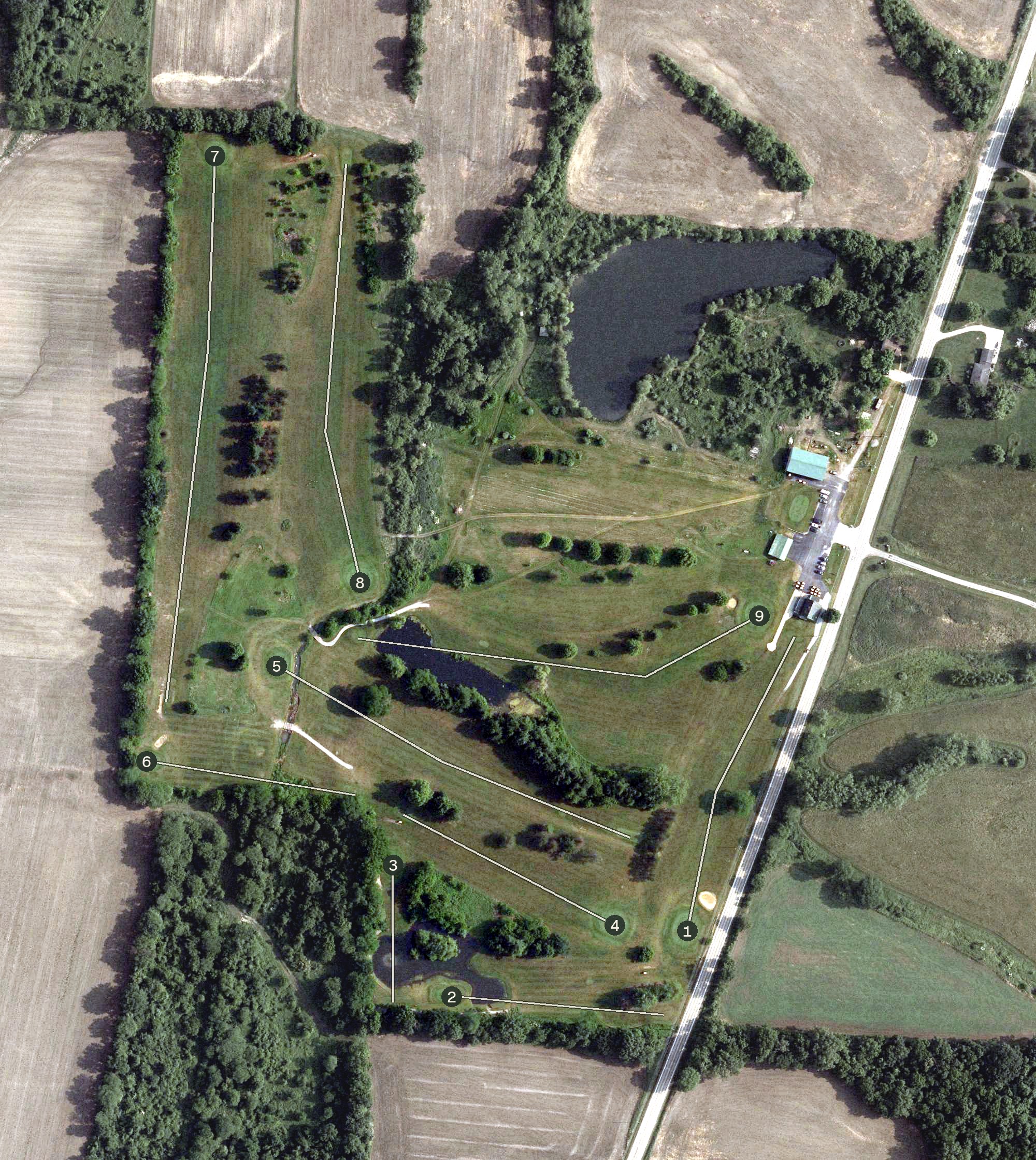 Aerial view of Big Walnut Golf Course, OH