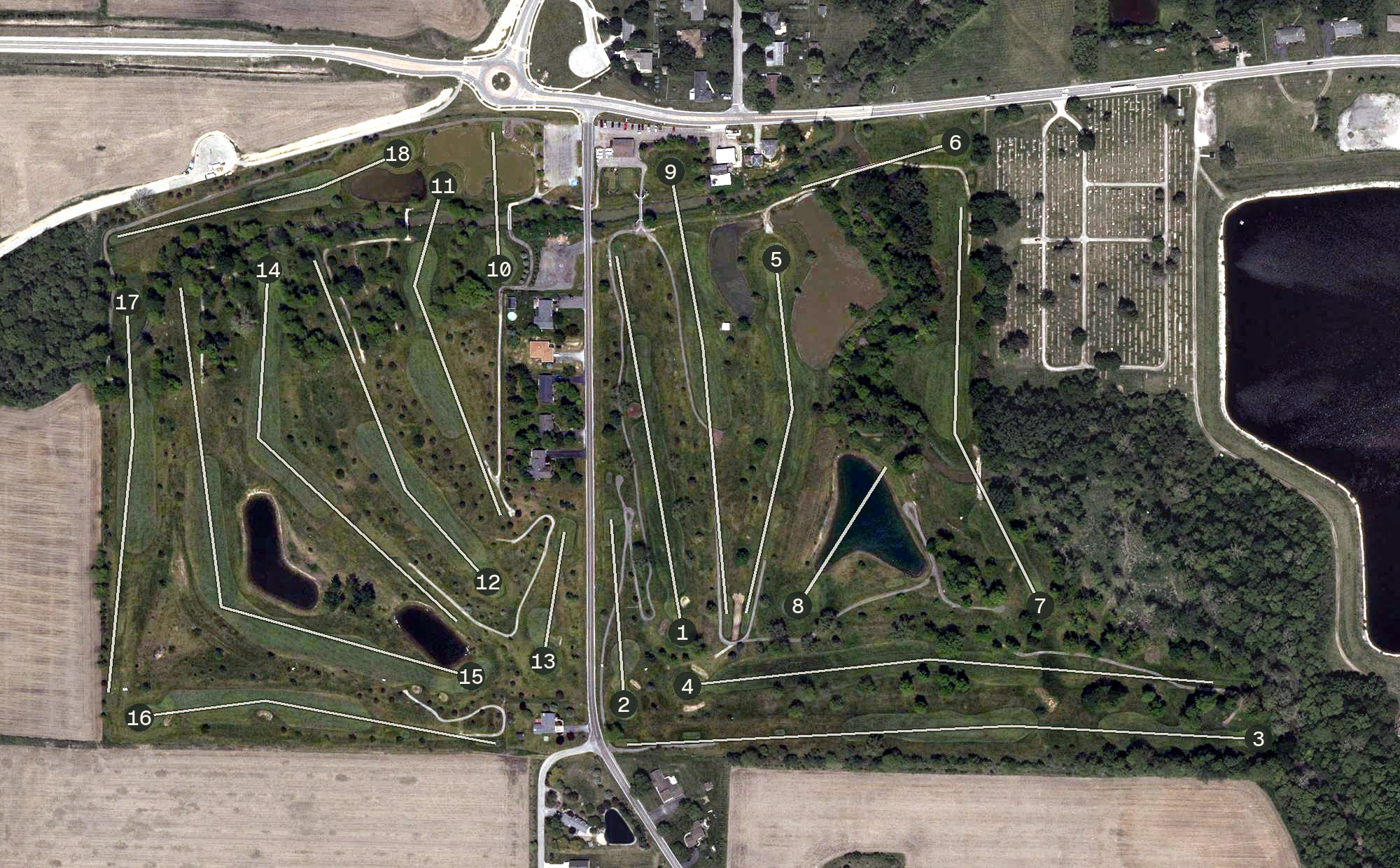 Aerial view of Birch Run Golf Club, OH