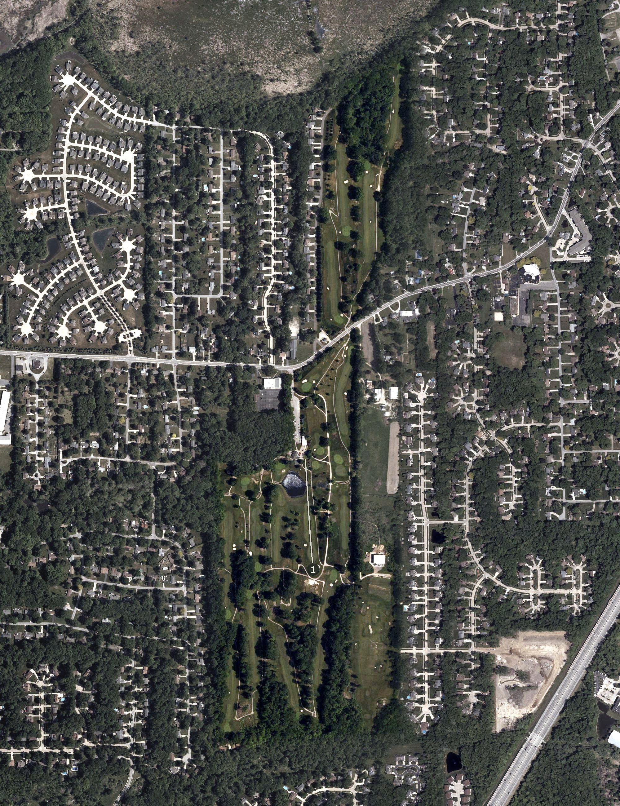 Aerial view of Black Brook Golf Club, OH