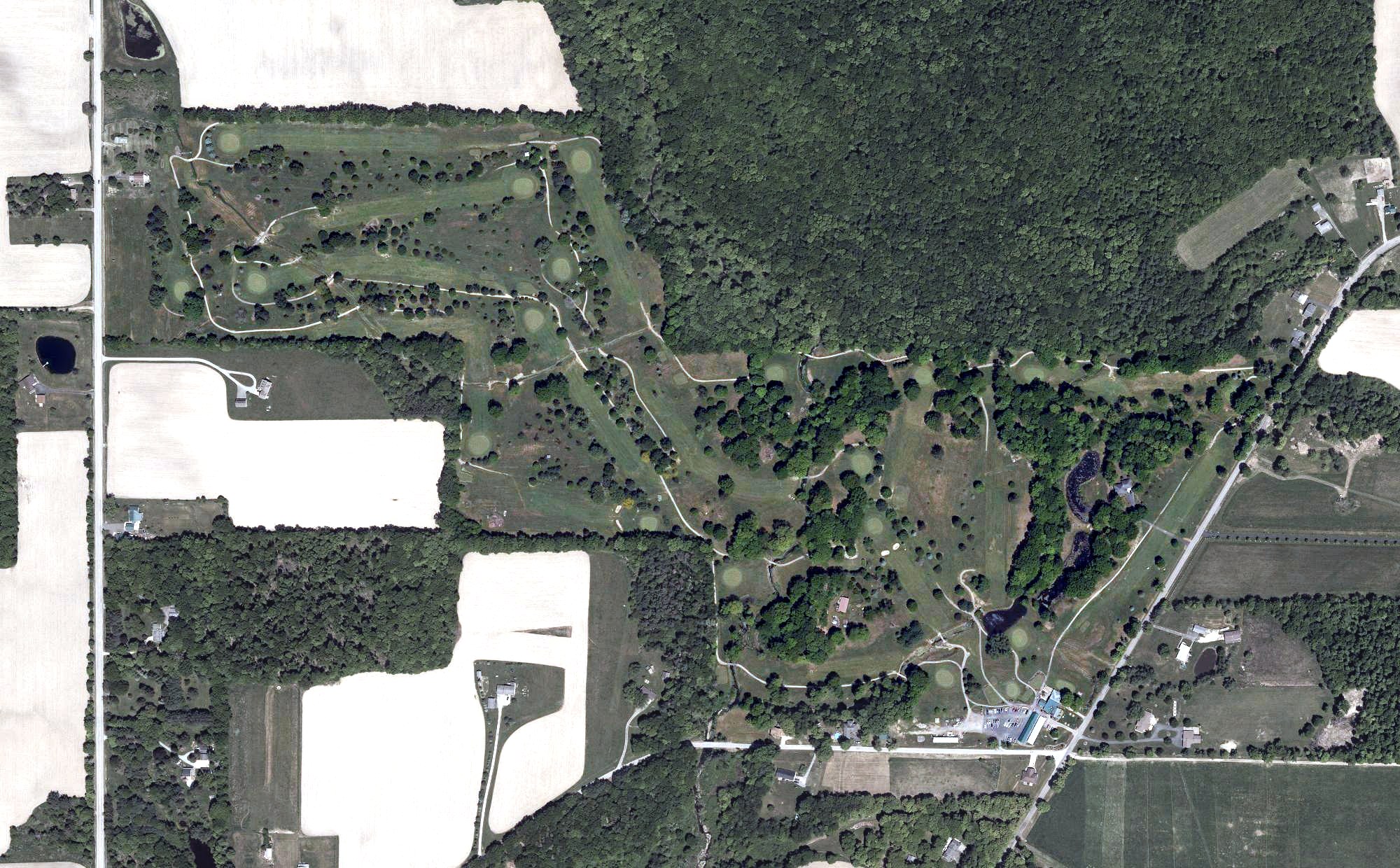 Aerial view of Bronzwood Golf Club, OH
