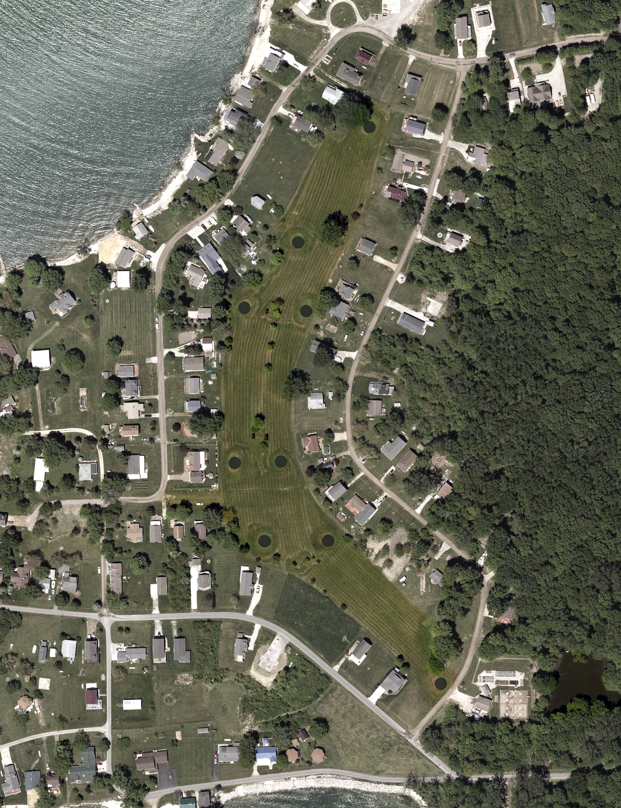 Aerial view of Burgundy Bay Golf Course, OH