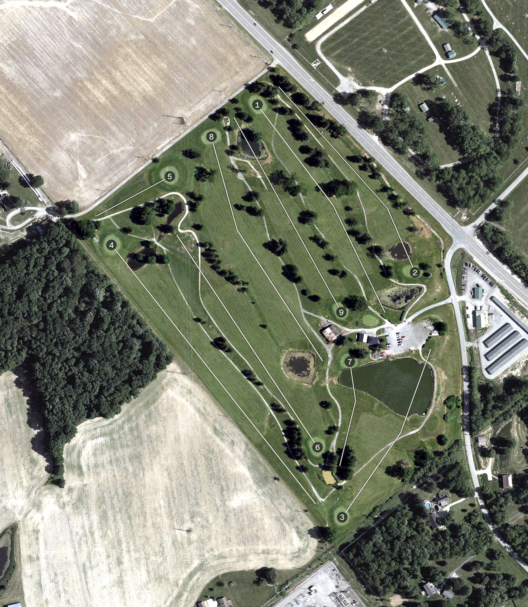 Aerial view of Buttermilk Falls Golf Club, OH