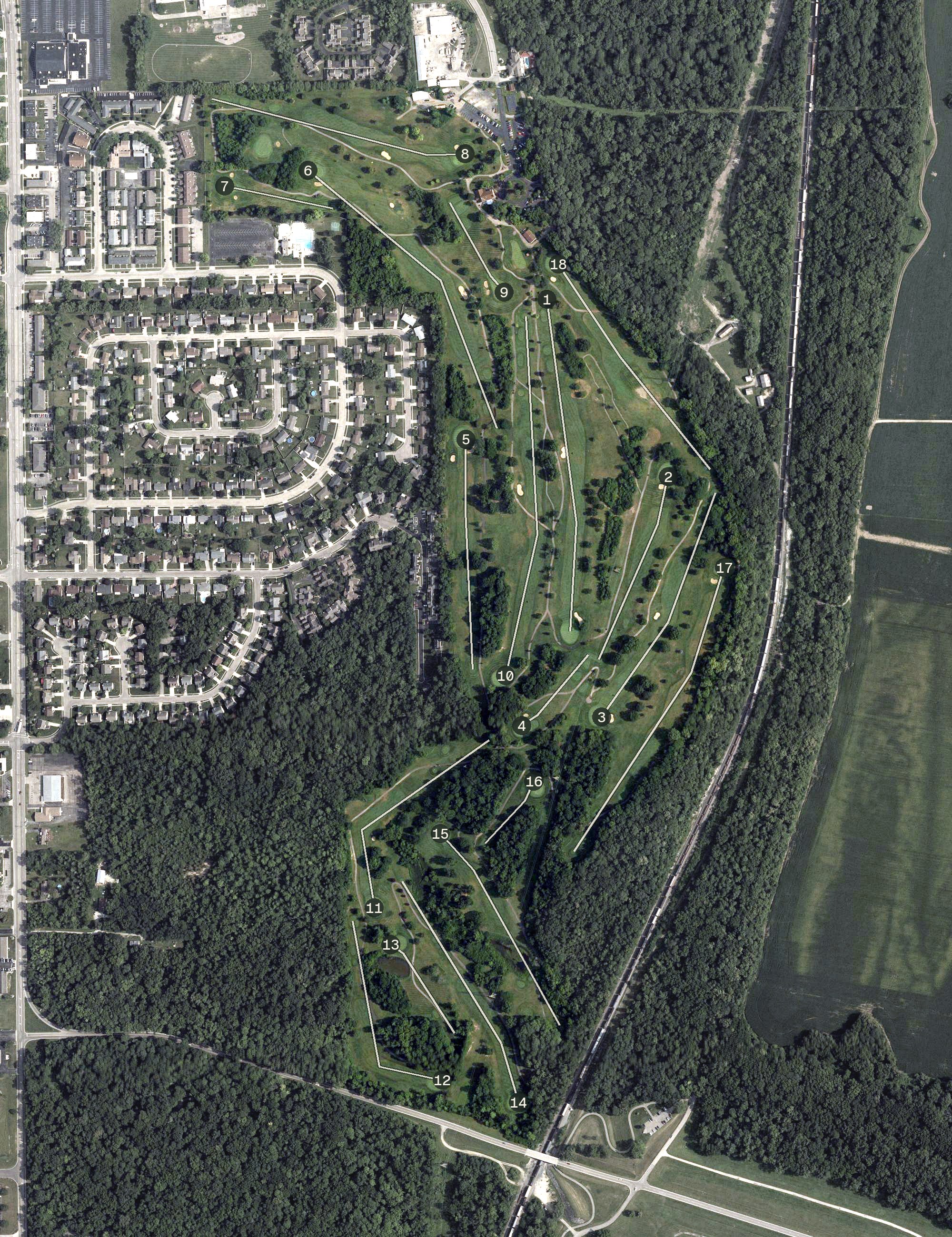 Aerial view of Cassel Hills, OH