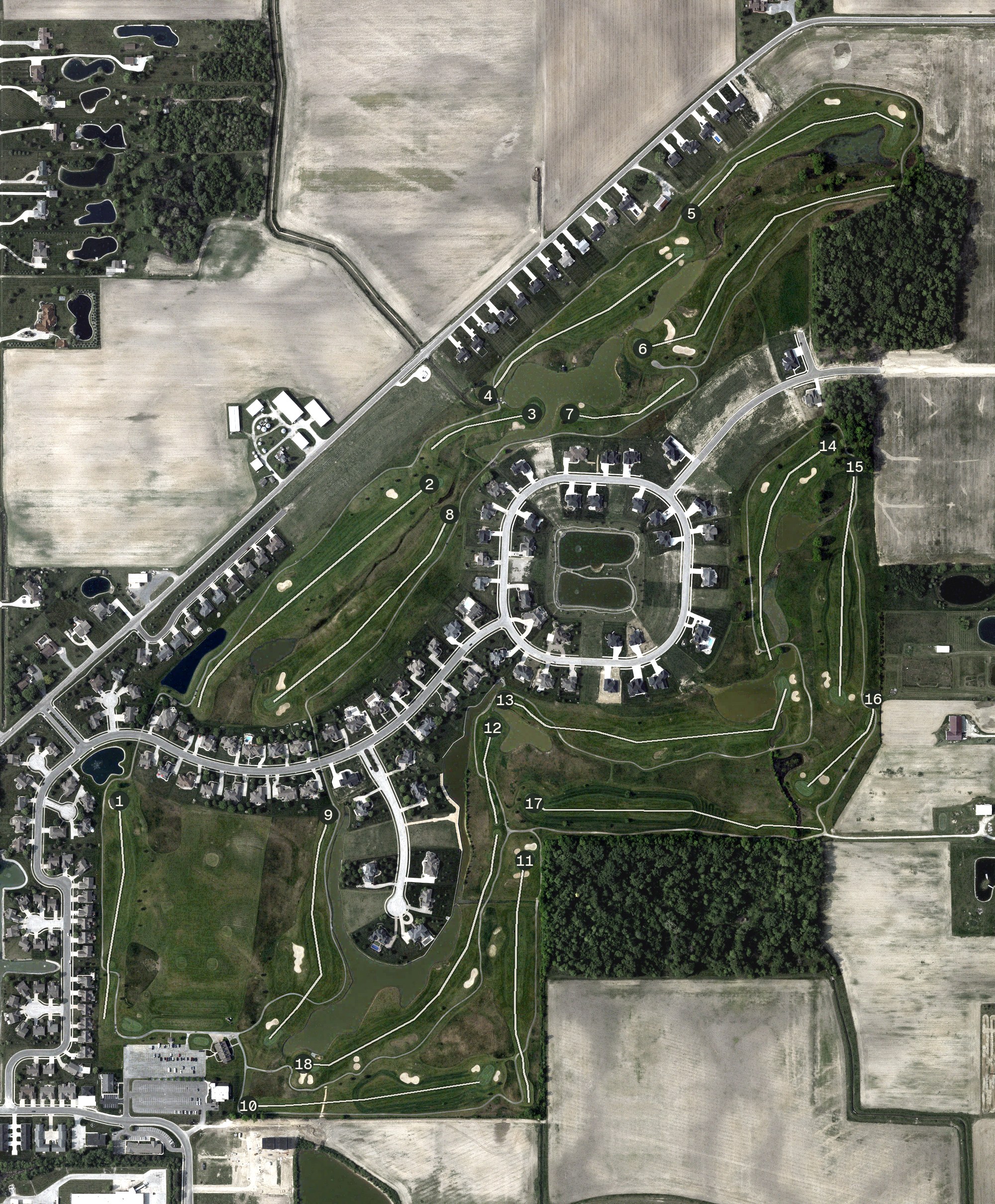 Aerial view of Celina Lynx Golf Club, OH