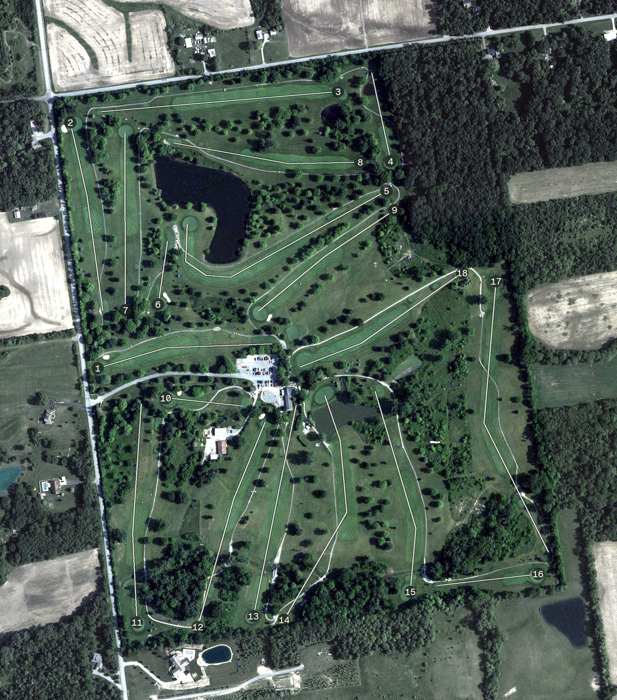 Aerial view of Cherokee Hills Golf Course, OH
