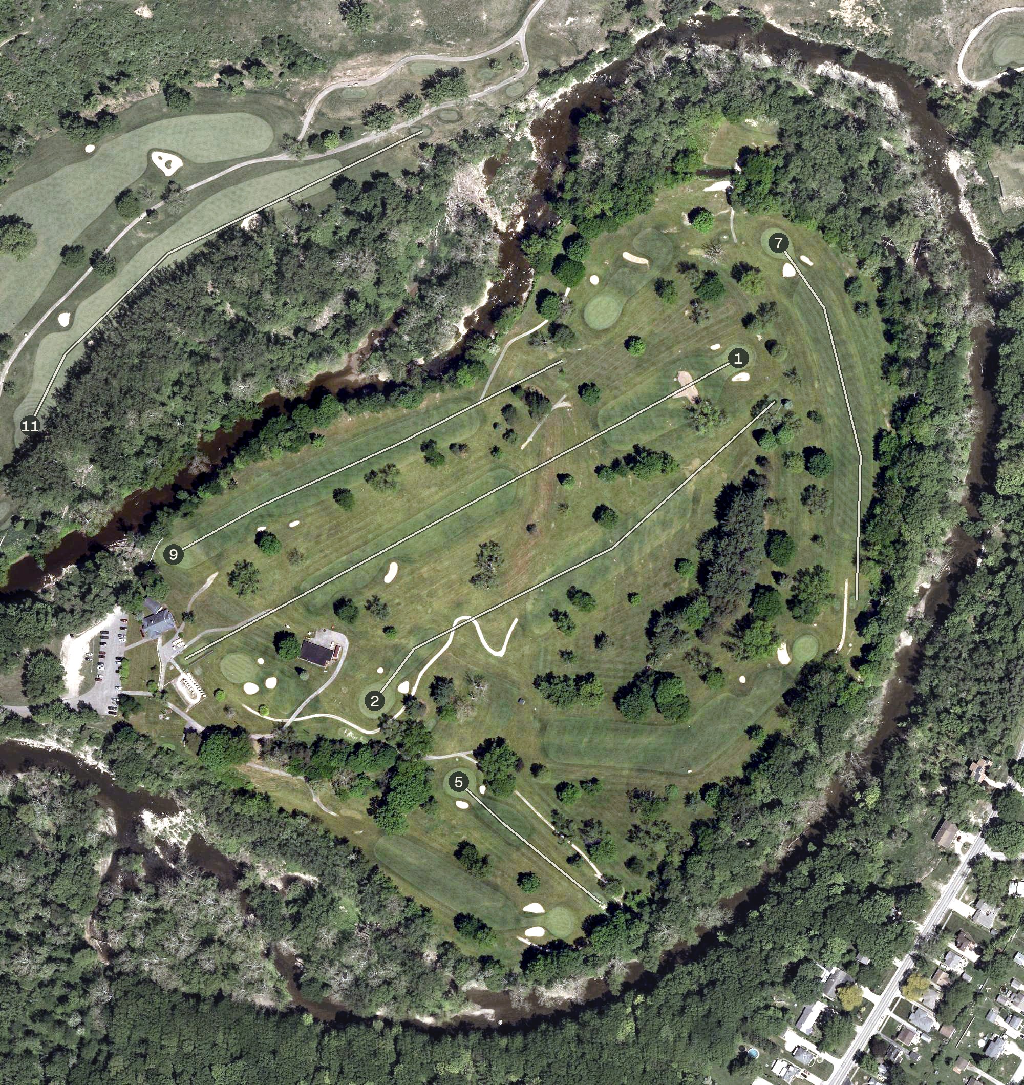 Aerial view of Cherry Ridge, OH