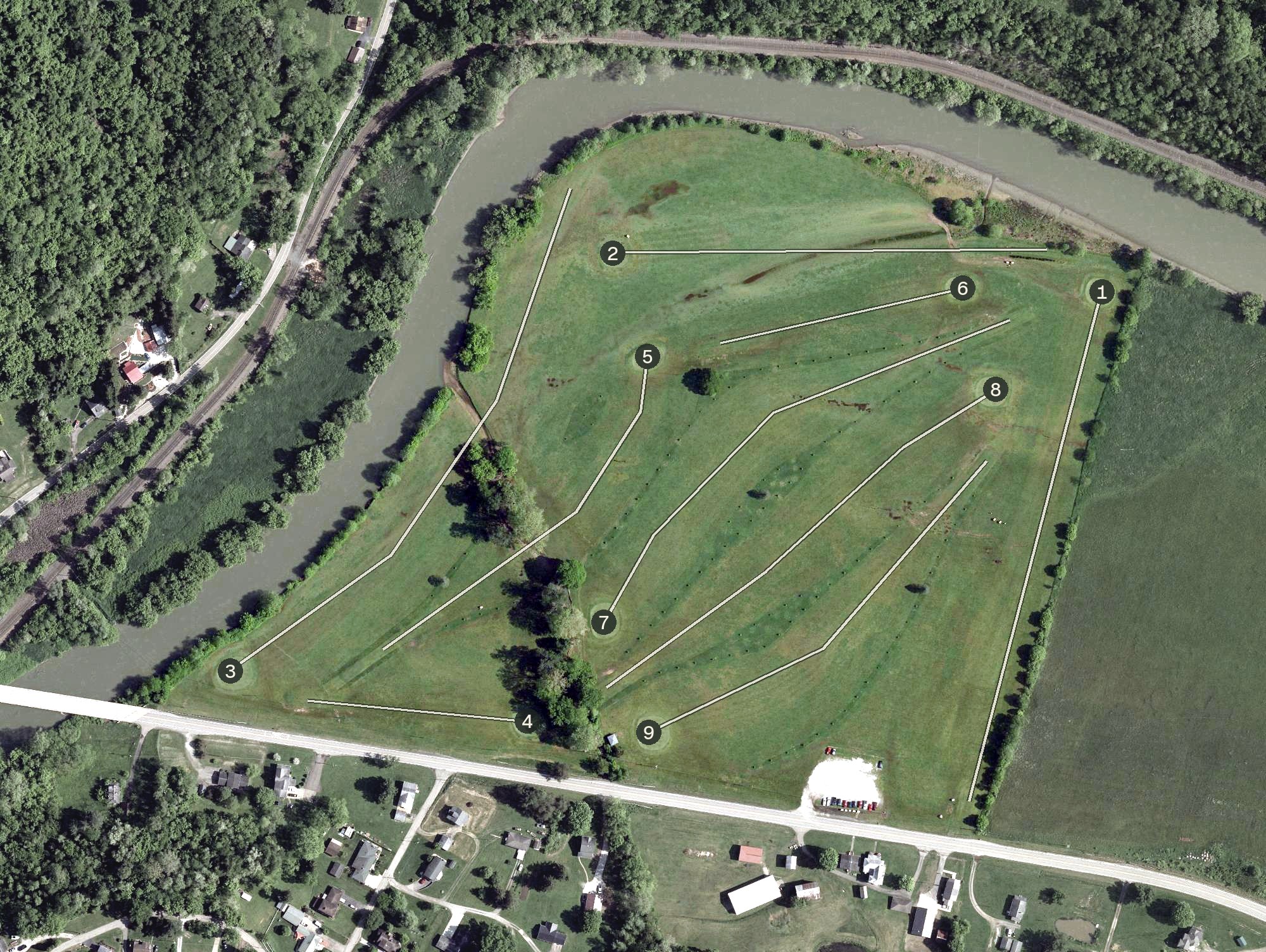 Aerial view of Clair Mar Golf Course, OH