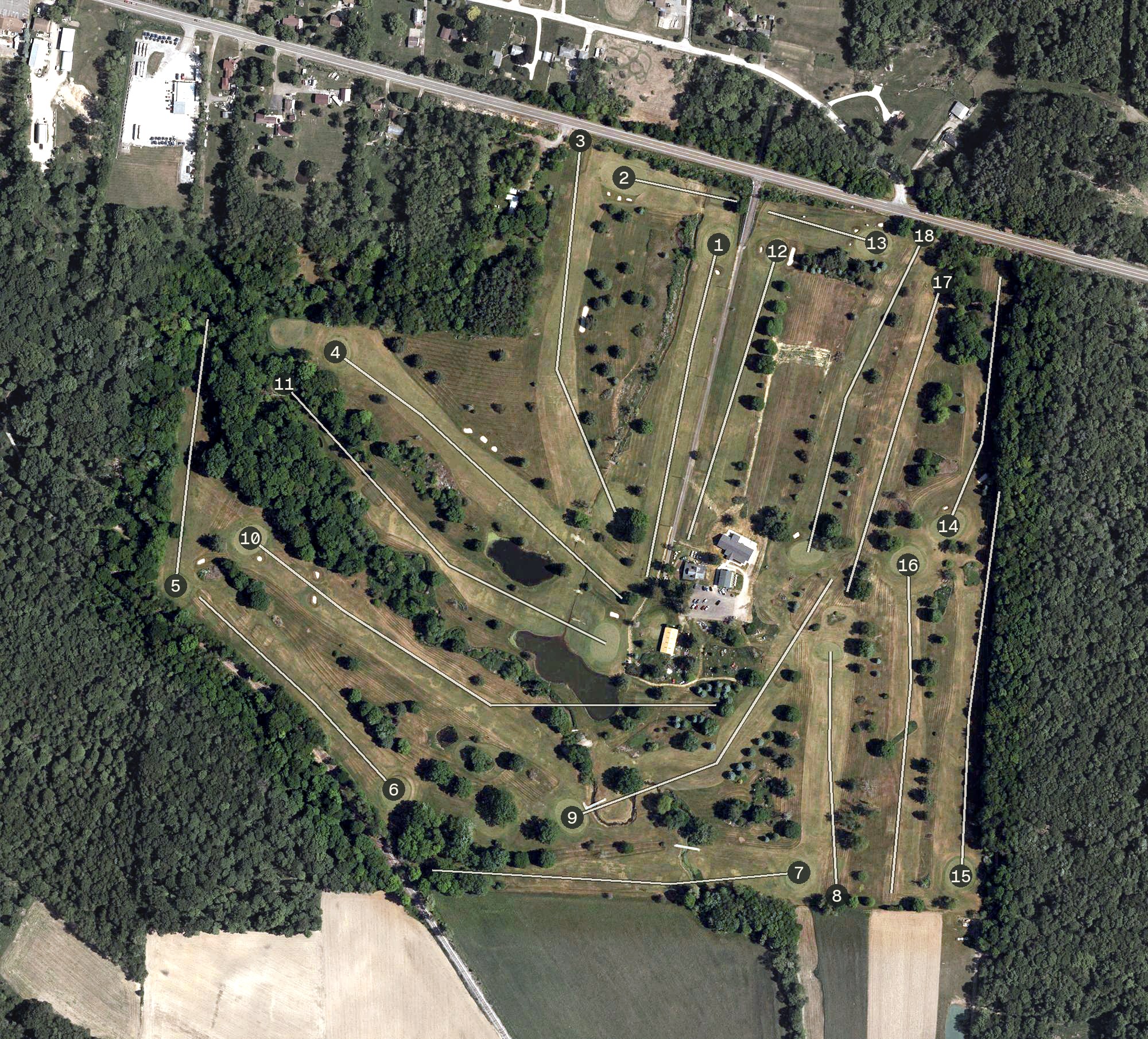 Aerial view of Clearview Golf Course, OH