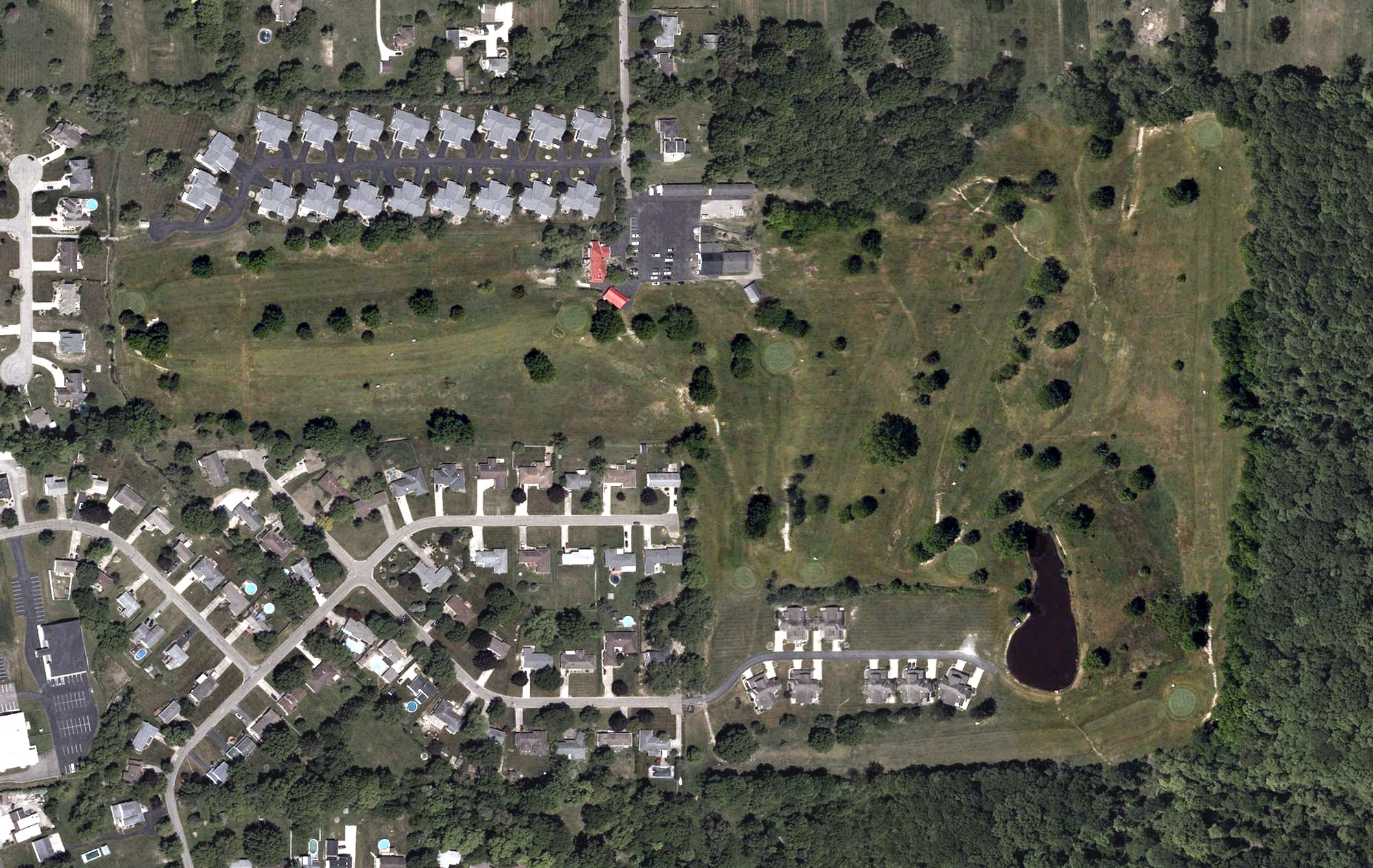 Aerial view of Clovercrest Golf Course, OH