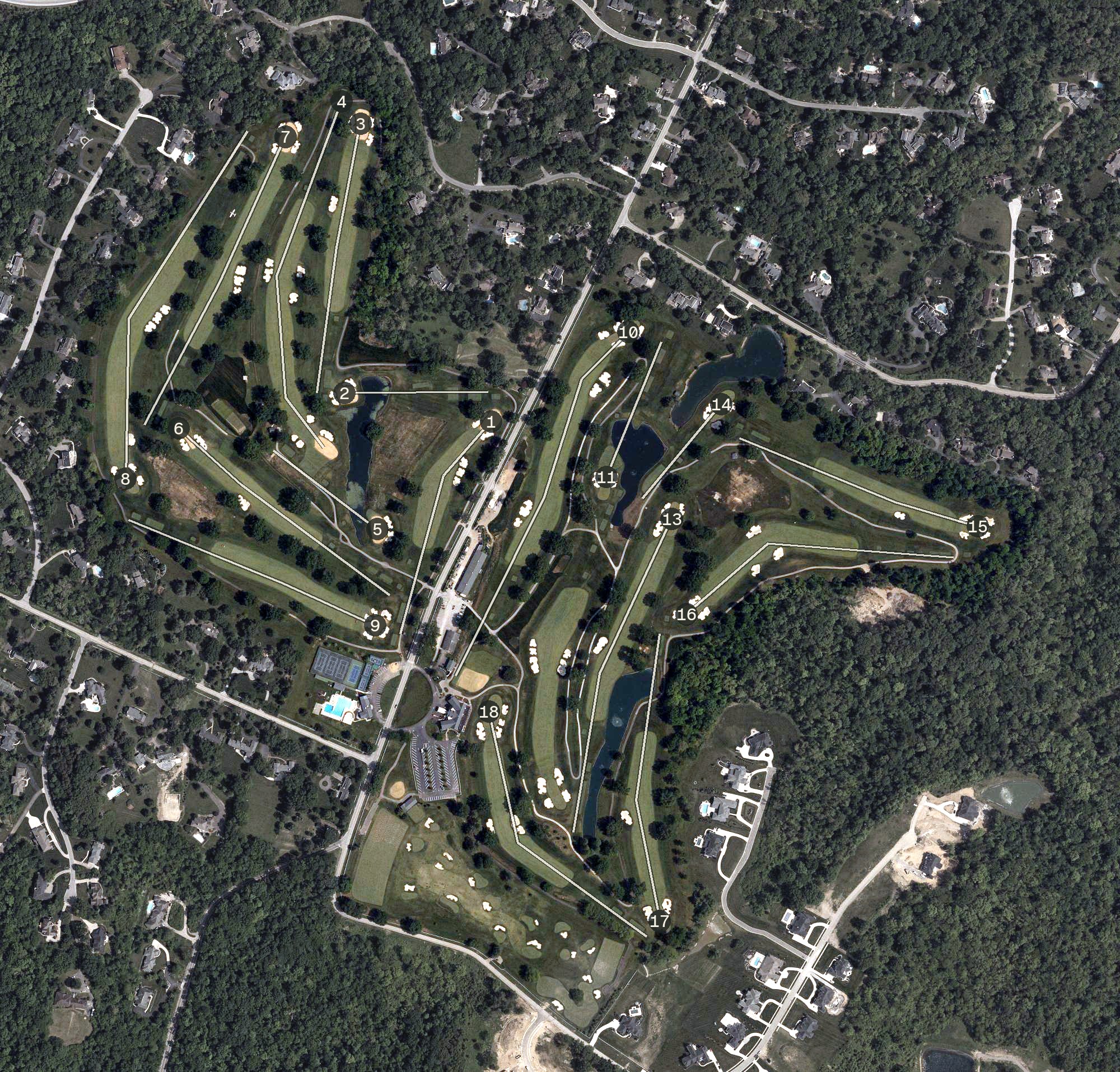 Aerial view of Coldstream Country Club, OH