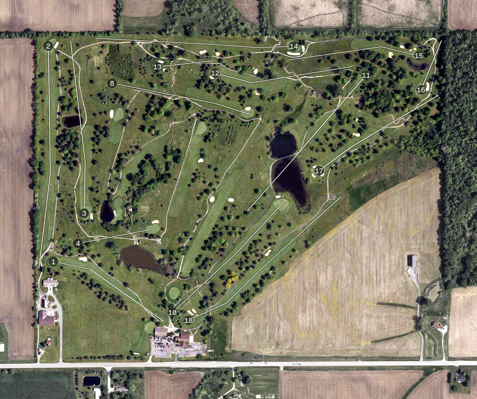 Aerial view of Colonial Golfers Club, OH