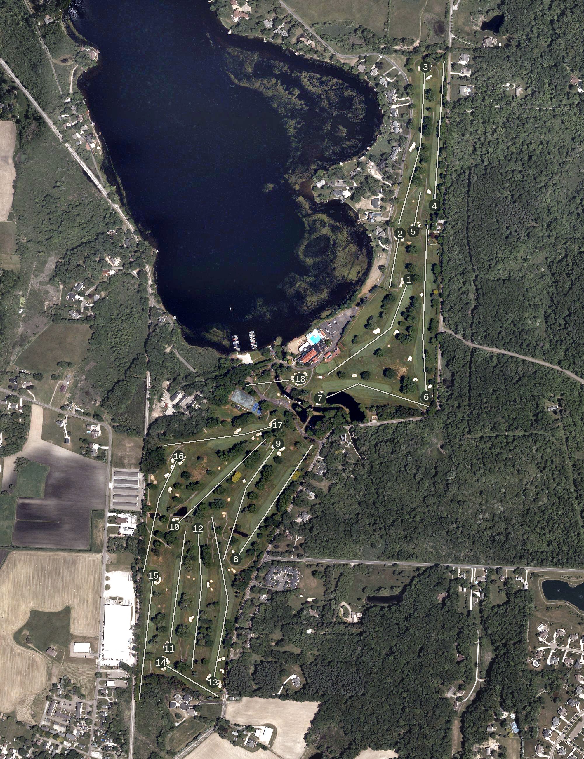Aerial view of Congress Lake Golf Club, OH