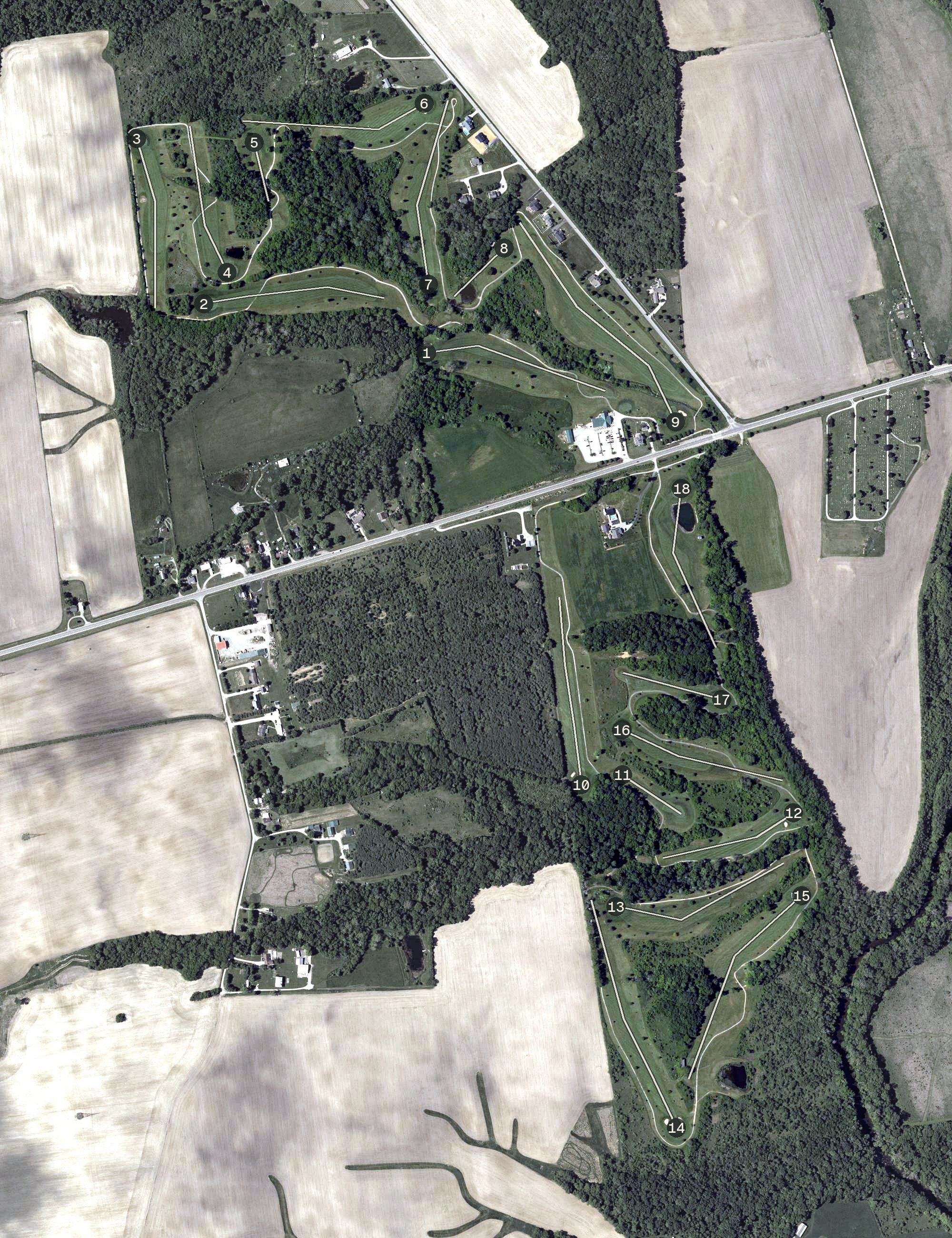 Aerial view of Crown Hill Golf Club, OH