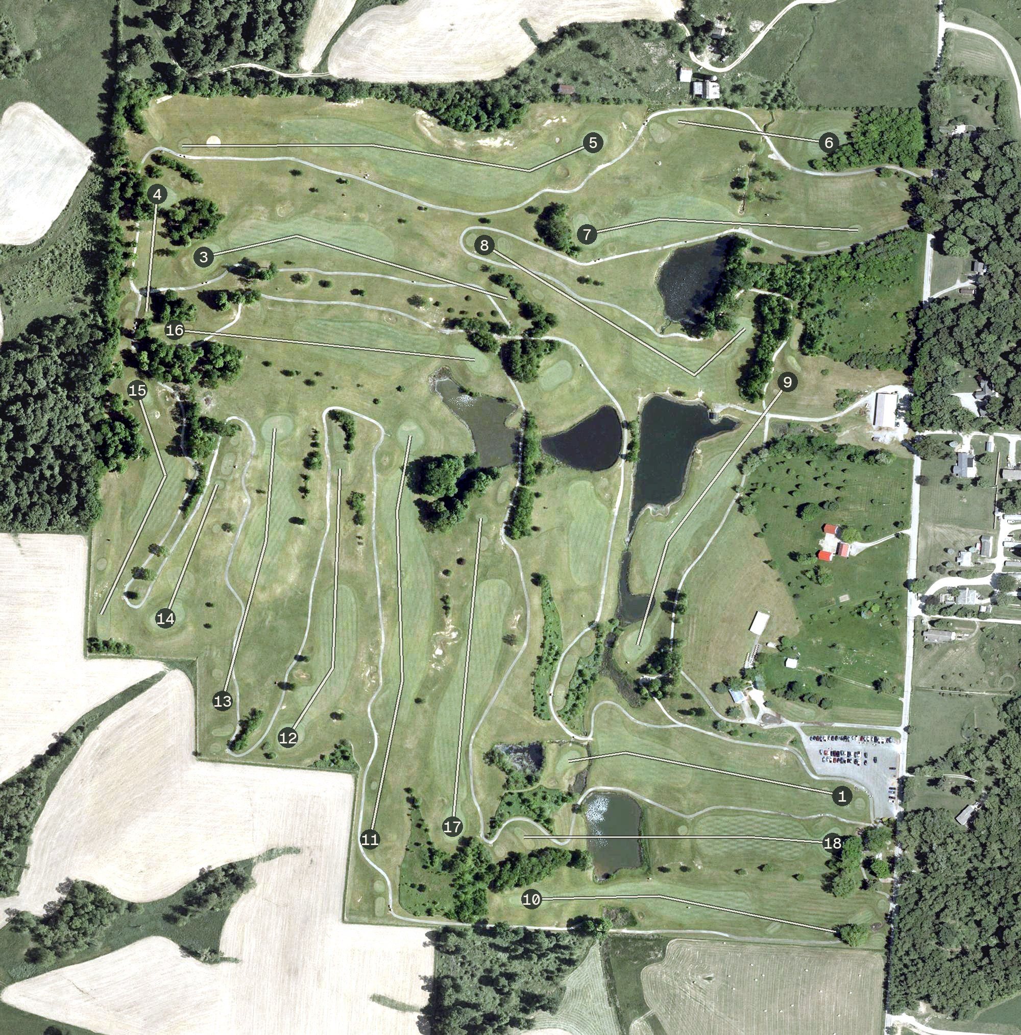 Aerial view of Crystal Springs, OH
