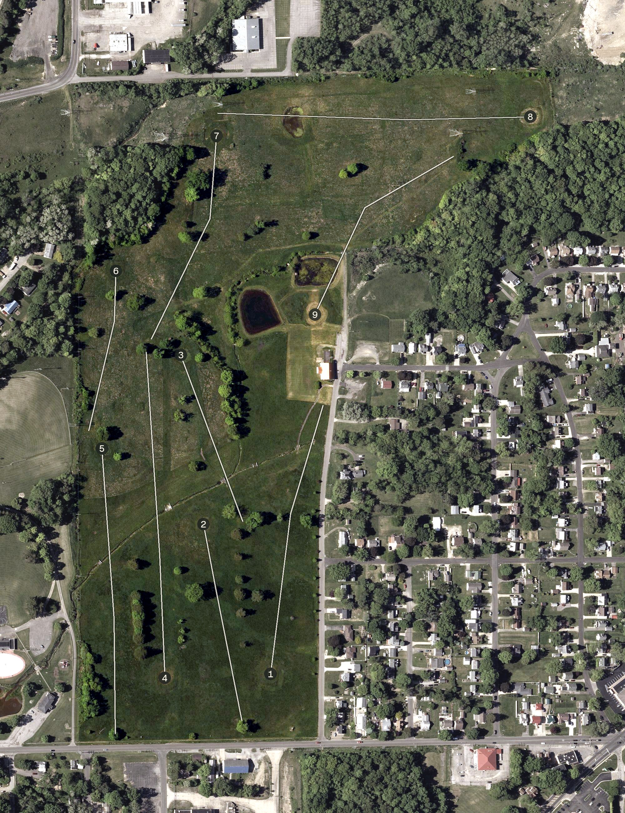Aerial view of Dawson Ridge Golf Course, OH