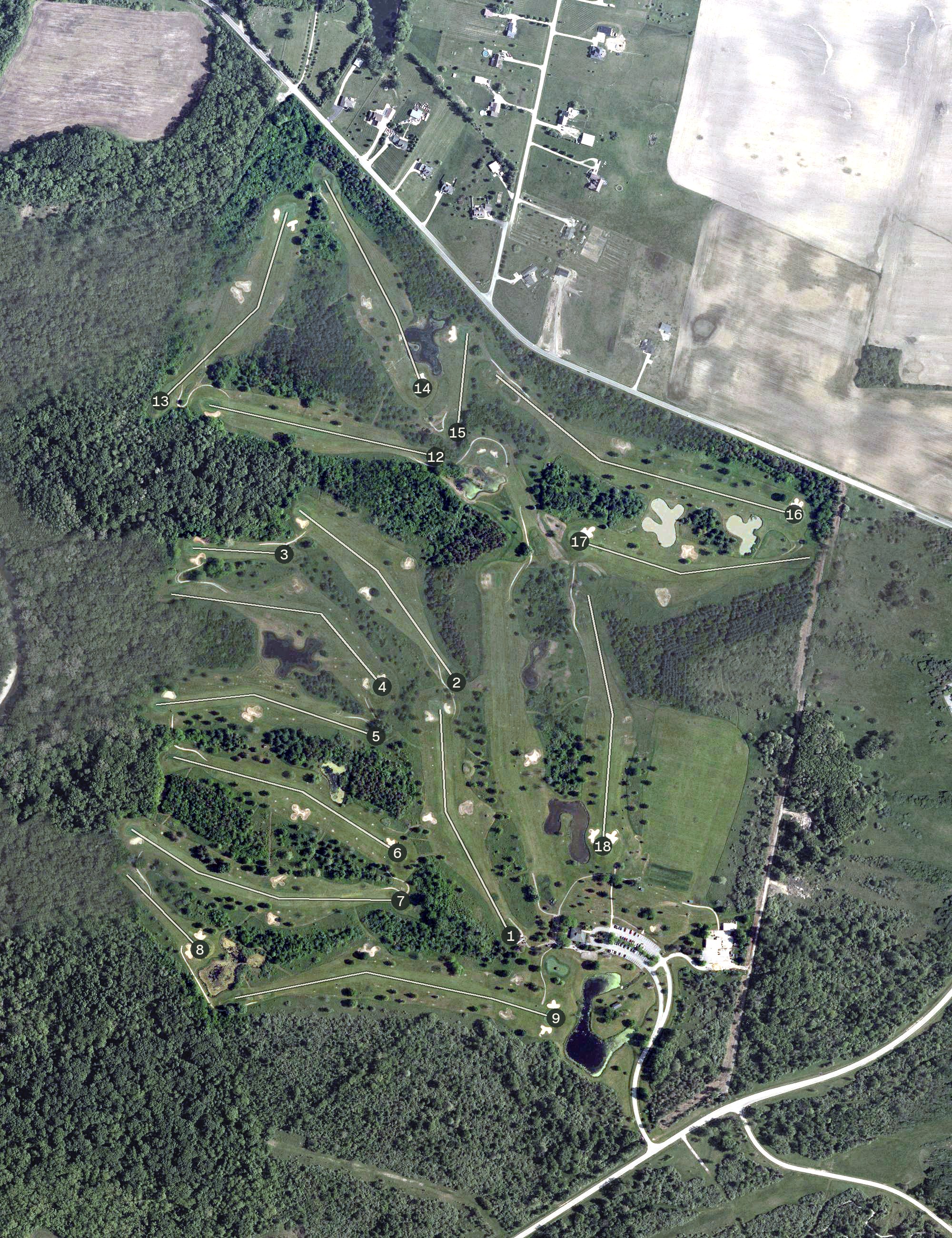 Aerial view of Deer Creek State Park Golf Course, OH