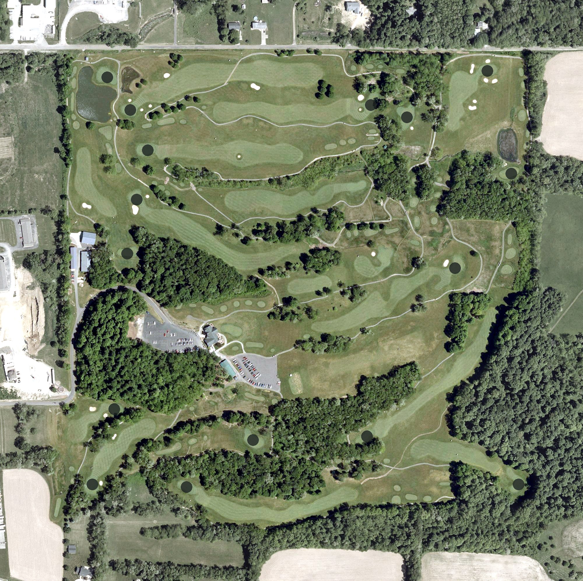 Aerial view of Deer Ridge Golf Club, OH