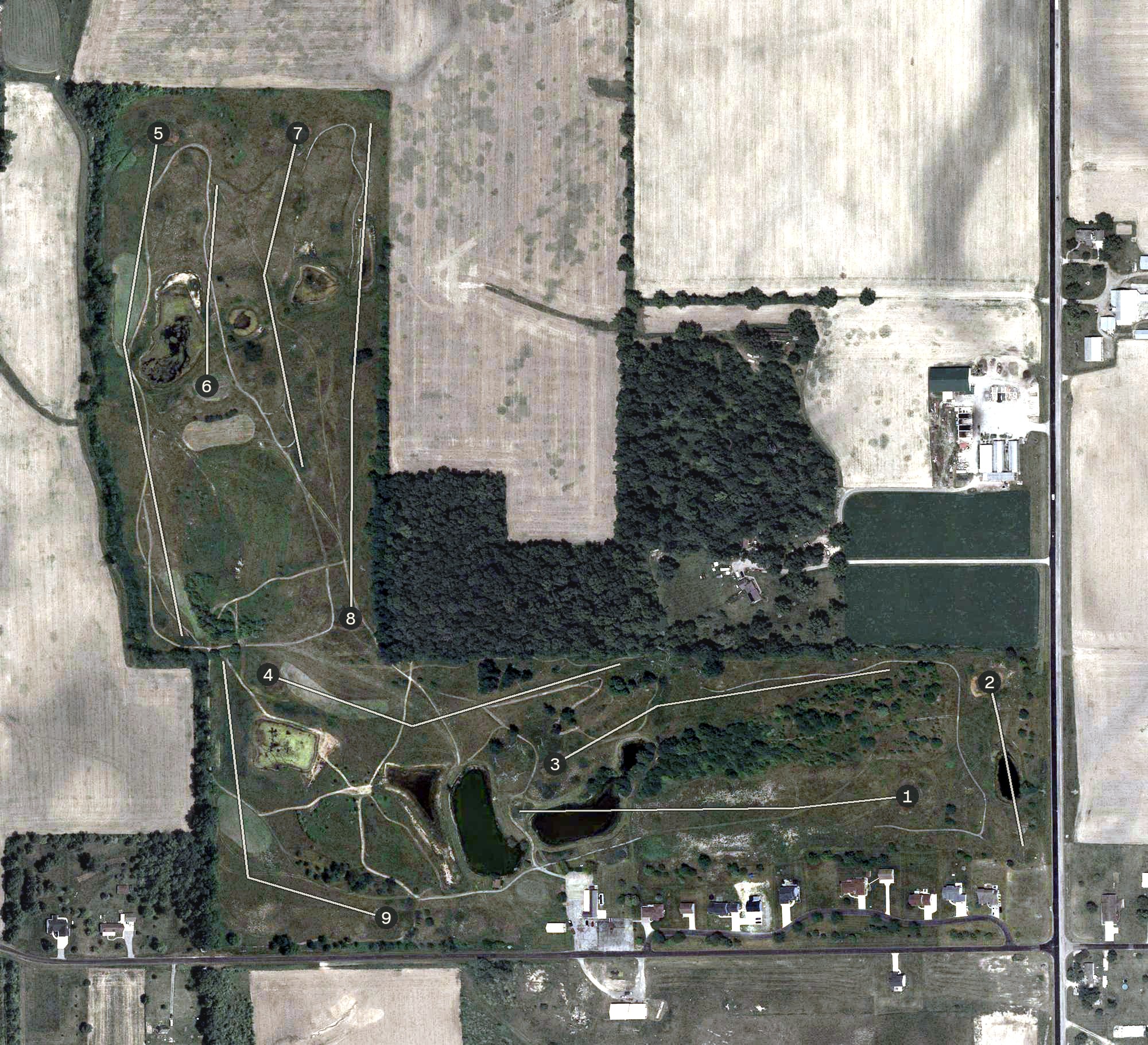 Aerial view of Deerfield Golf Course, OH