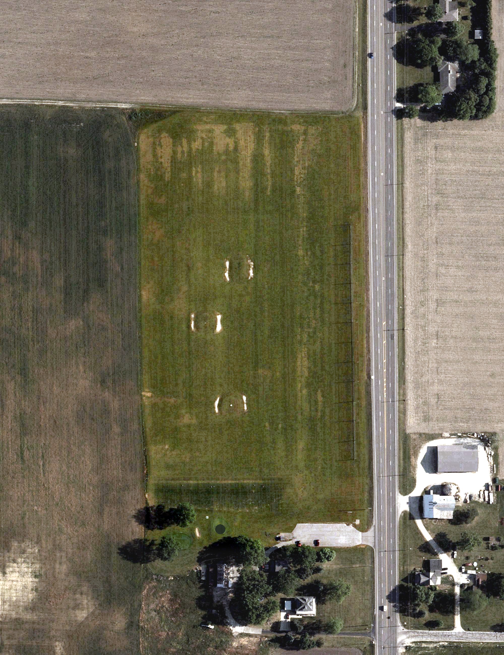 Aerial view of Dixie Driving Range, OH