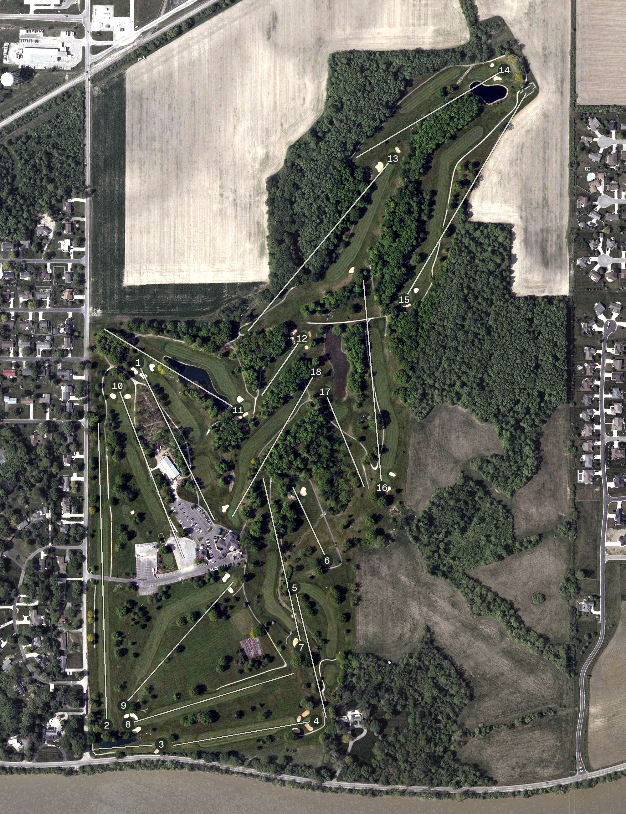 Aerial view of Eagle Rock Golf Club, OH