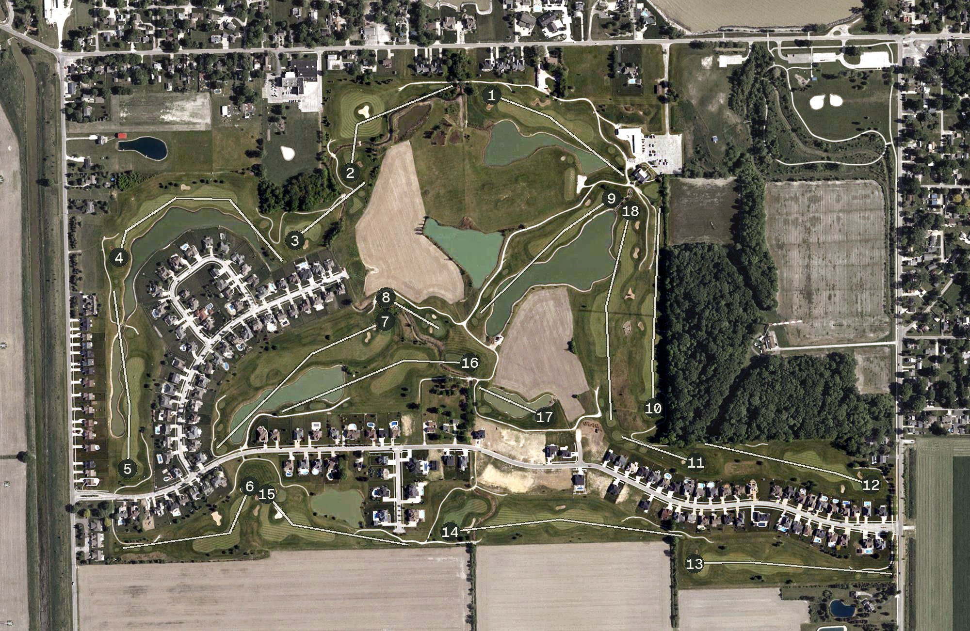 Aerial view of Eagles Landing Golf Course, OH