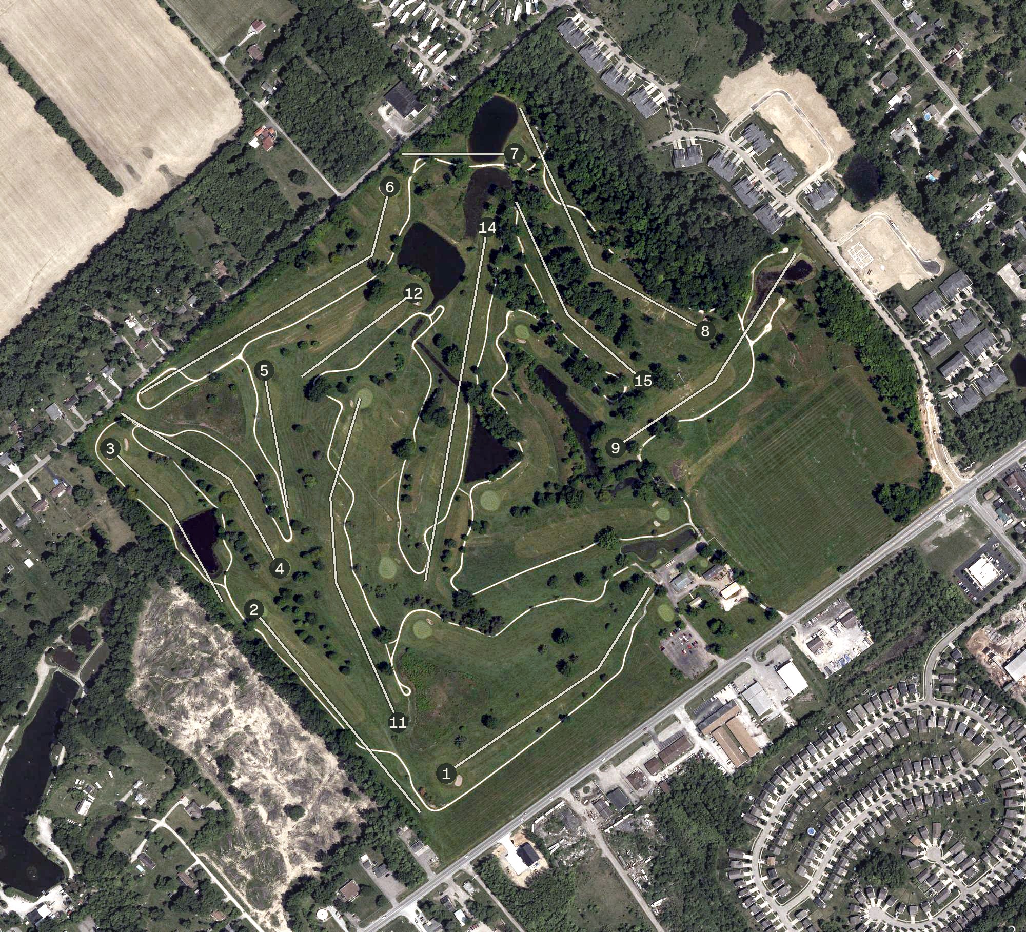 Aerial view of Eagles Nest Golf Course, OH