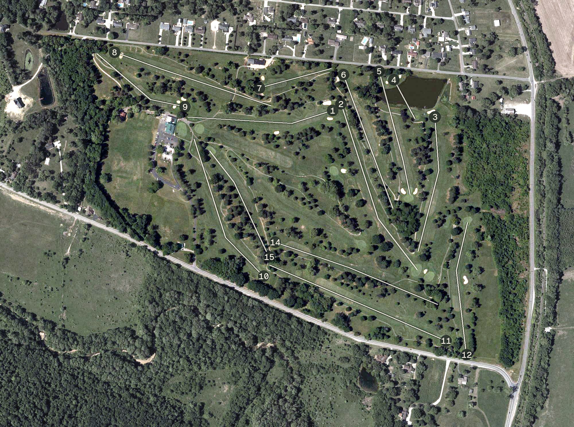 Aerial view of Elks Country Club, OH