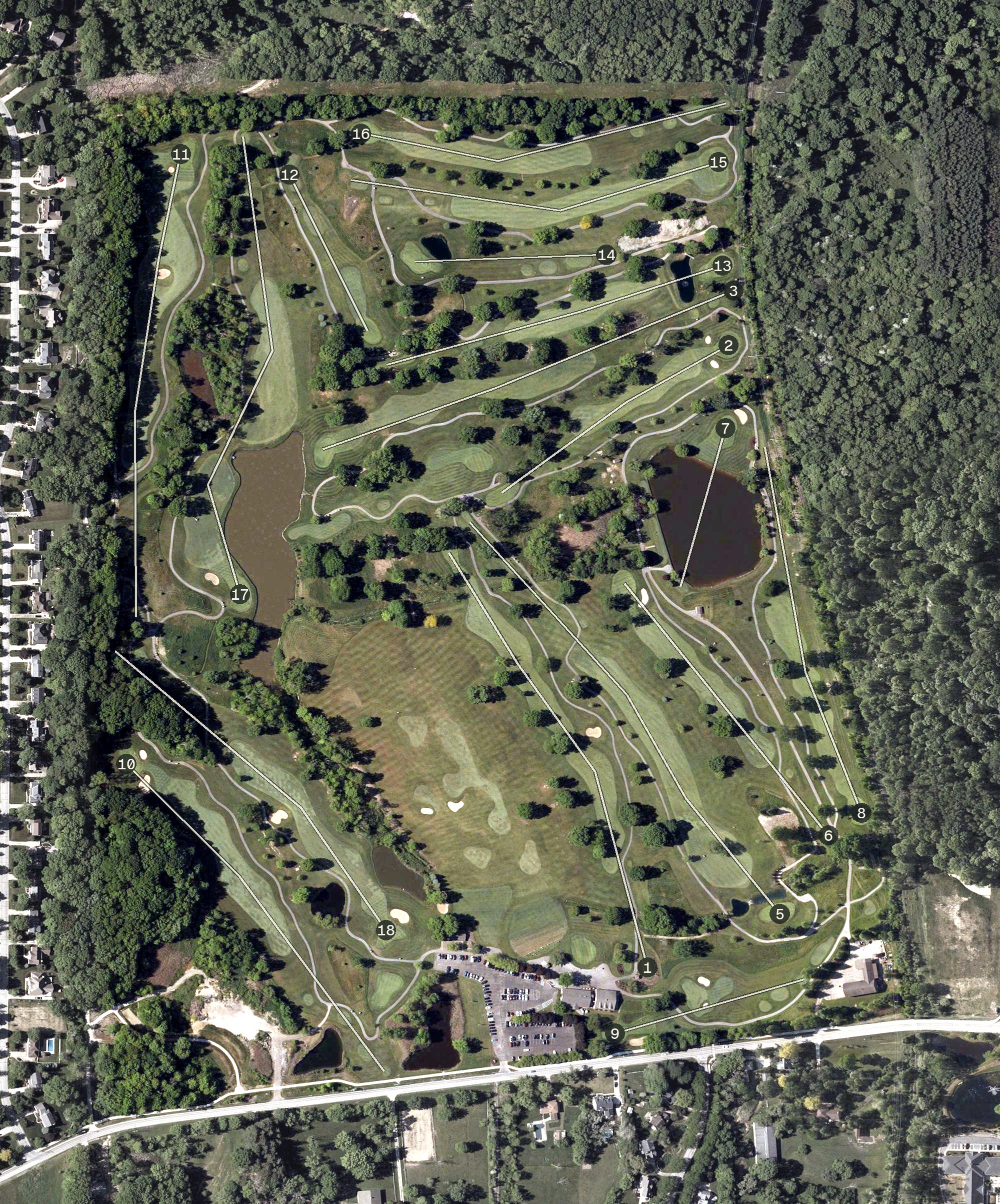 Aerial view of Ellsworth Meadows Golf Club, OH
