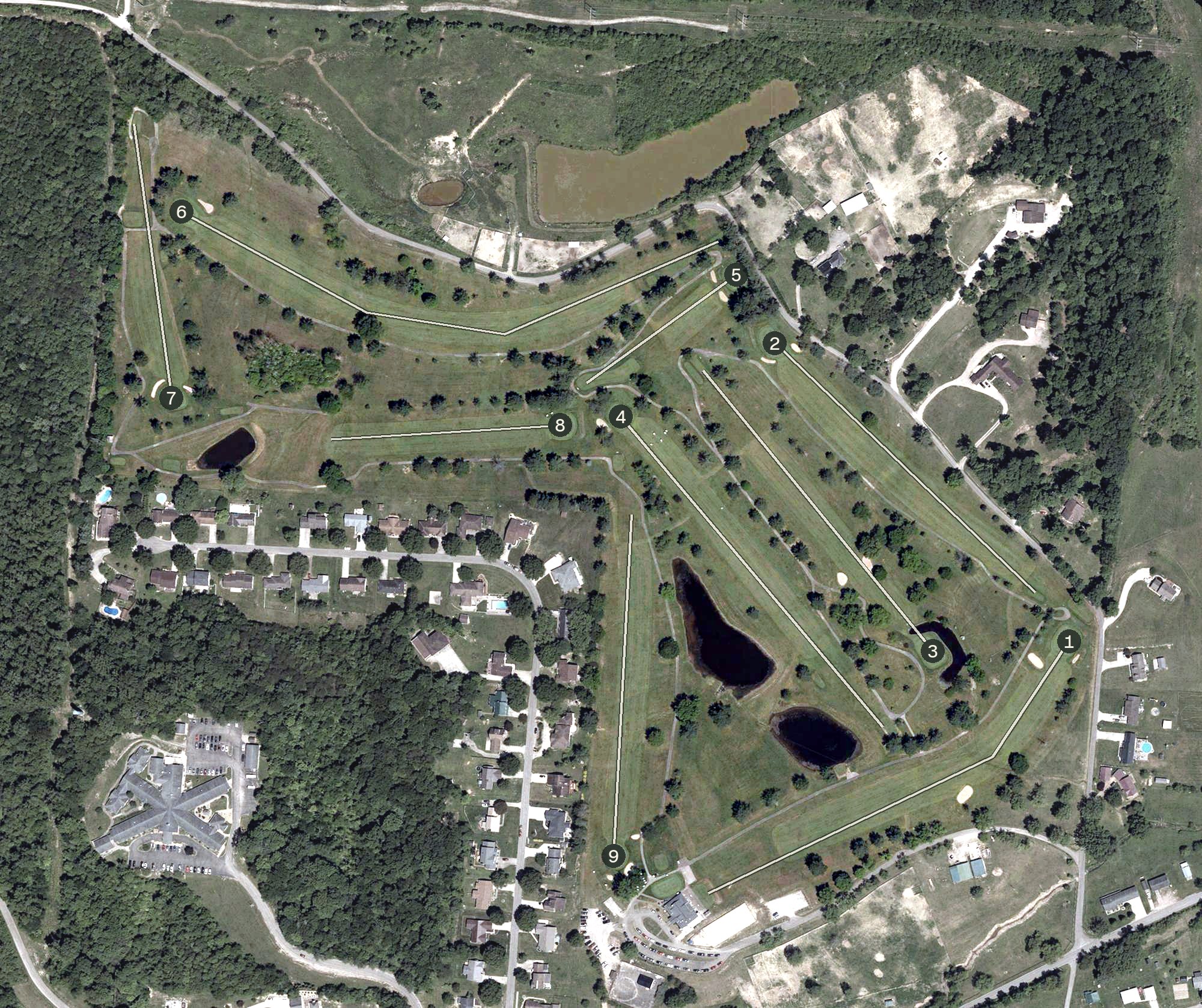 Aerial view of Fairgreens Golf Club, OH