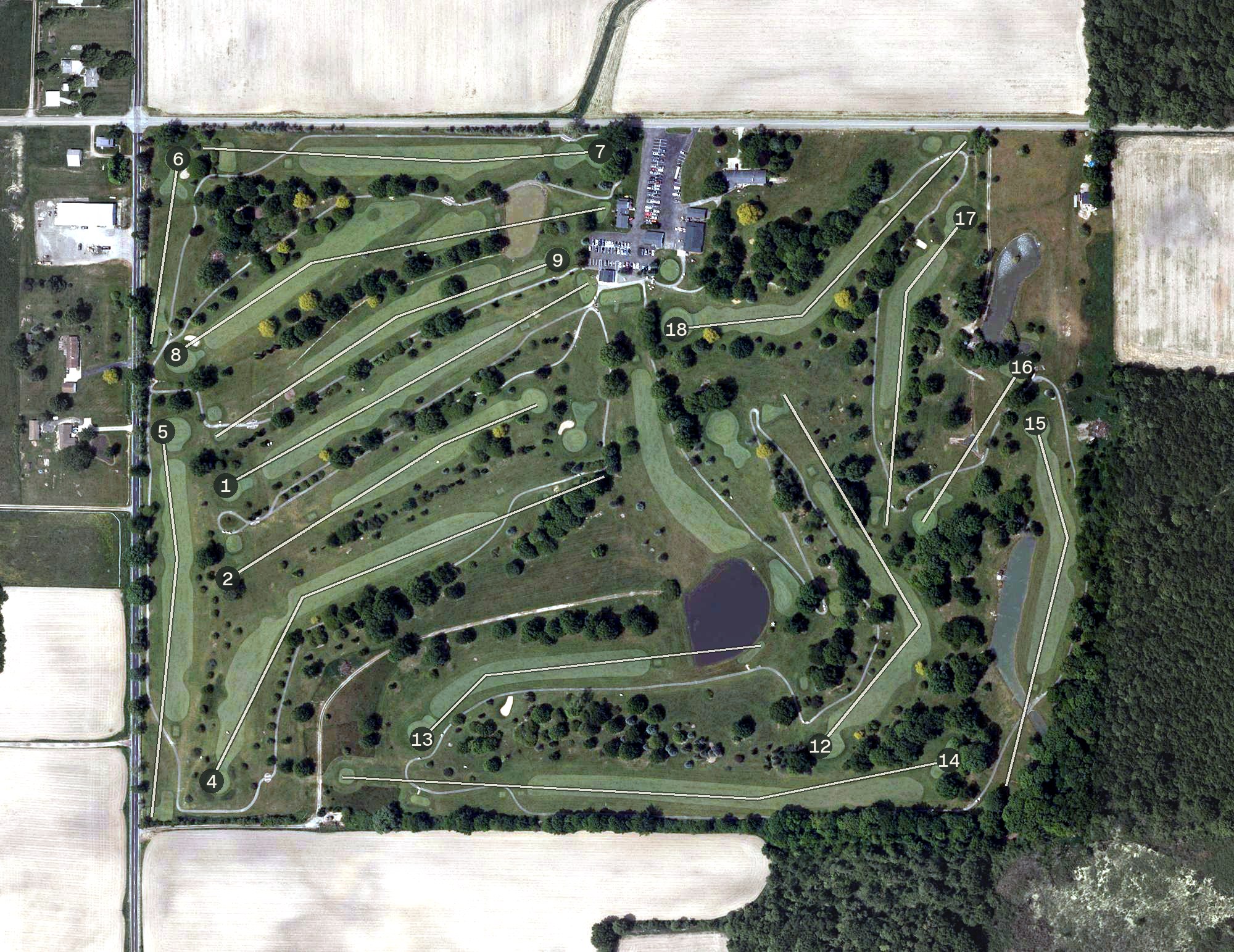Aerial view of Flying "B" Golf Course, OH