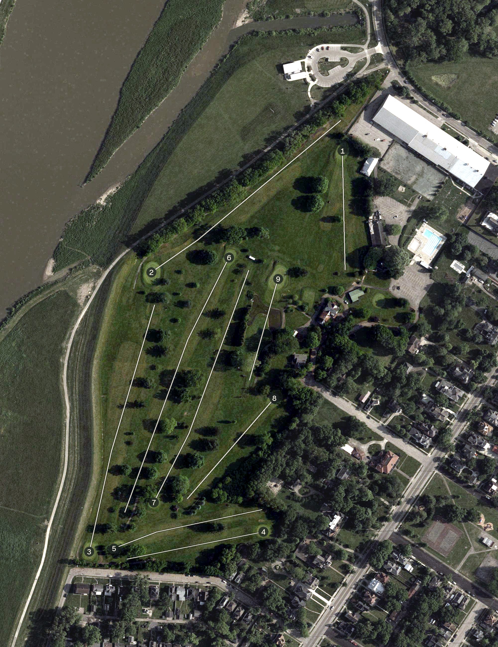 Aerial view of Forest Hills Country Club Vue 791, OH