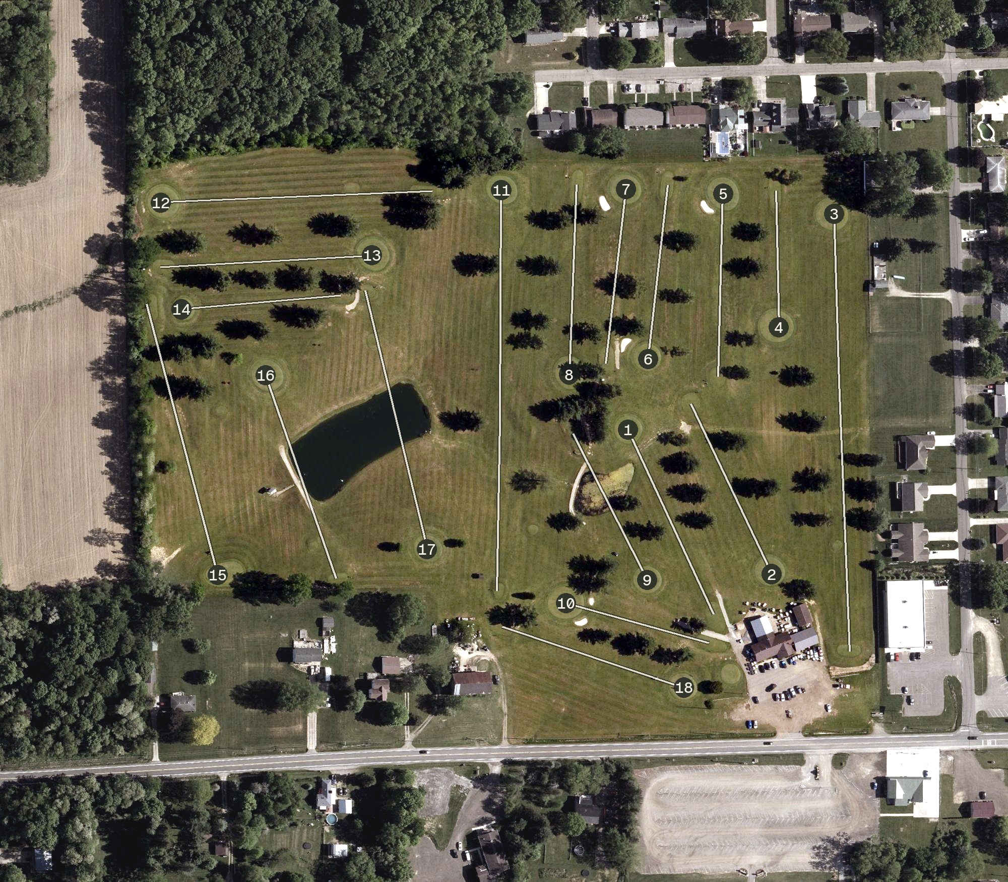 Aerial view of Forest Hills Golf Course, OH