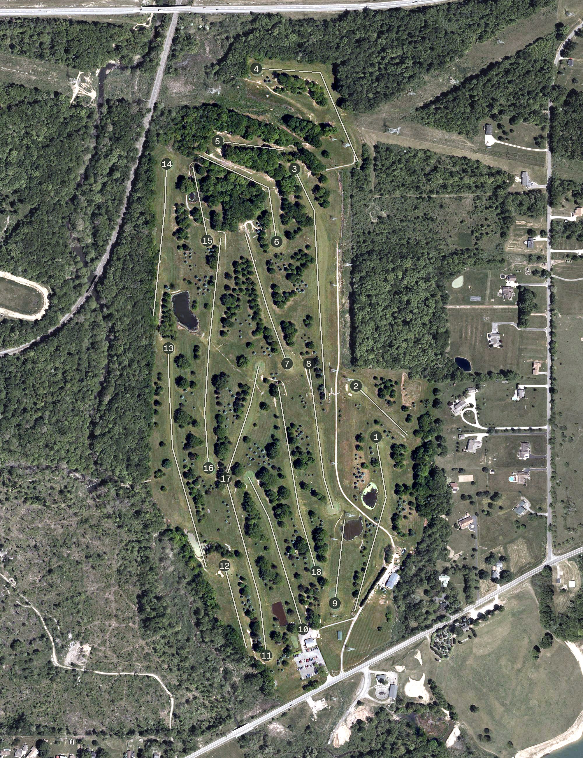 Aerial view of Former Deer Creek Golf Course, OH
