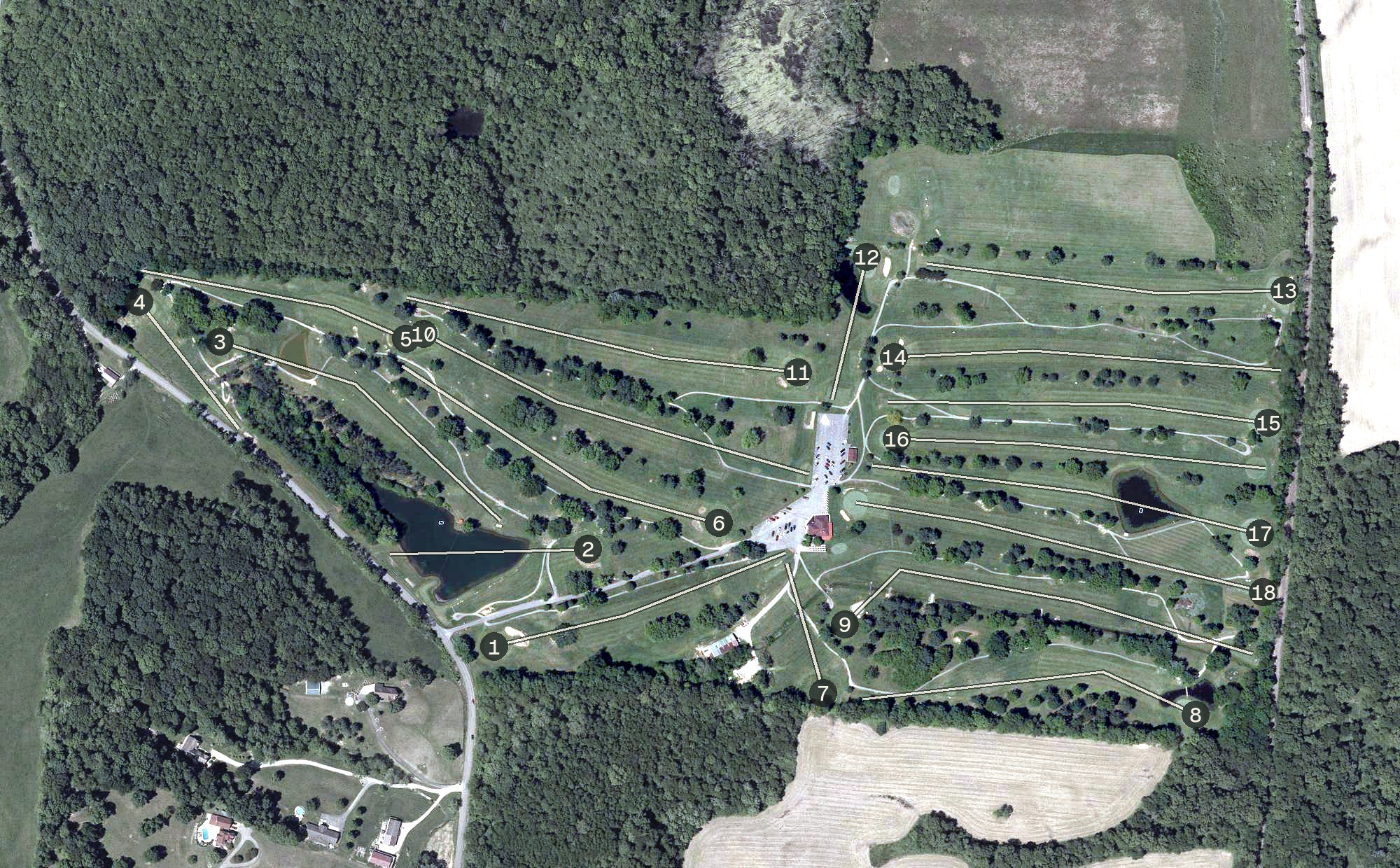 Aerial view of Franklin Valley Golf Club, OH