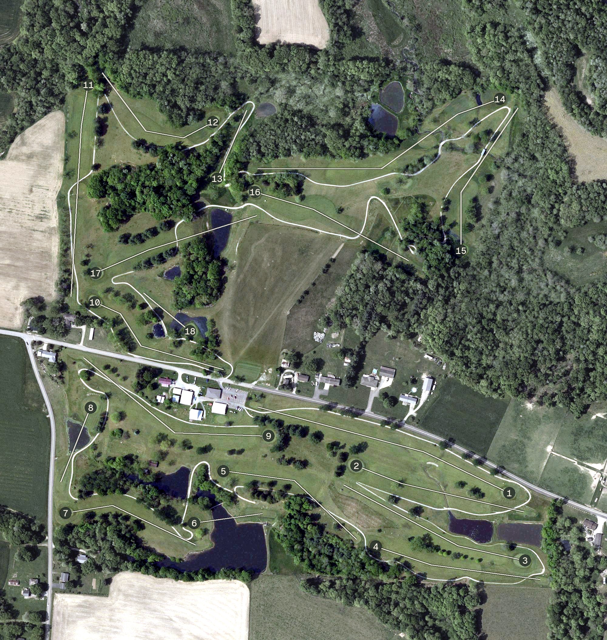 Aerial view of Fuller's Fairways, OH