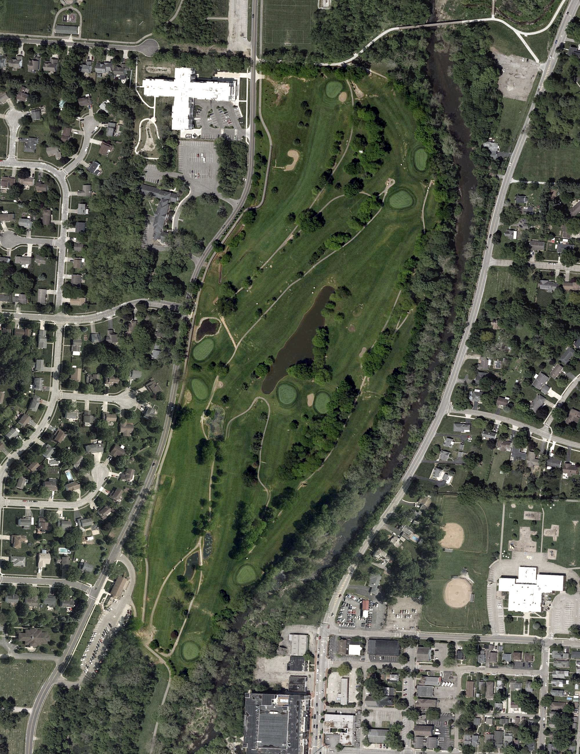 Aerial view of Gahanna Municipal Golf Course, OH