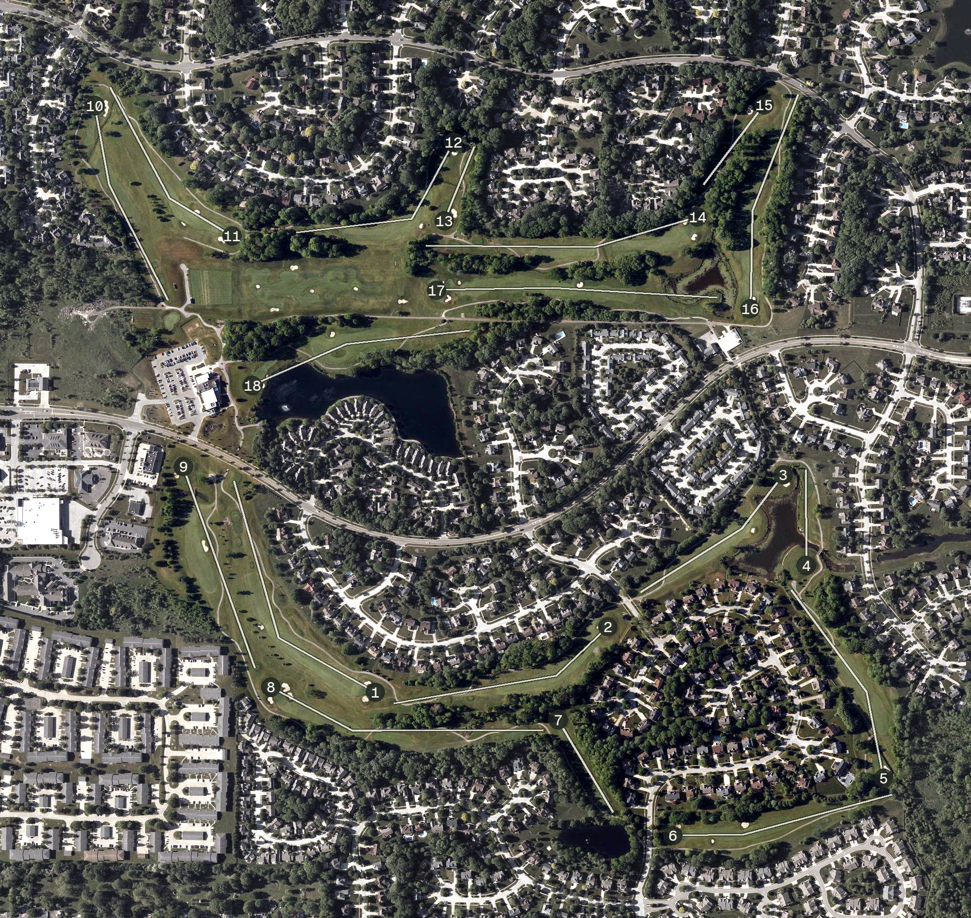 Aerial view of Gleneagles Golf Club, OH