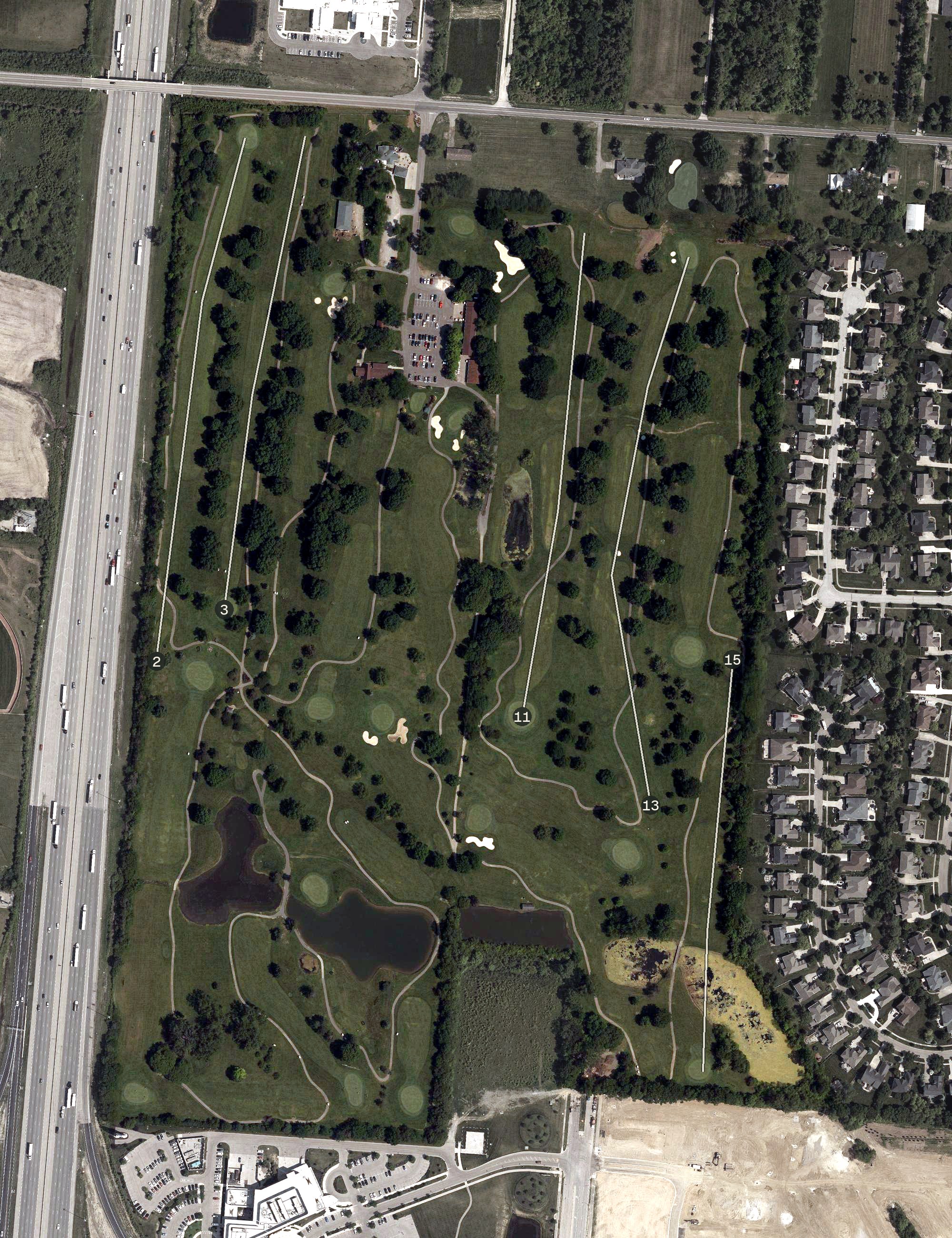 Aerial view of Green Crest Golf Course, OH