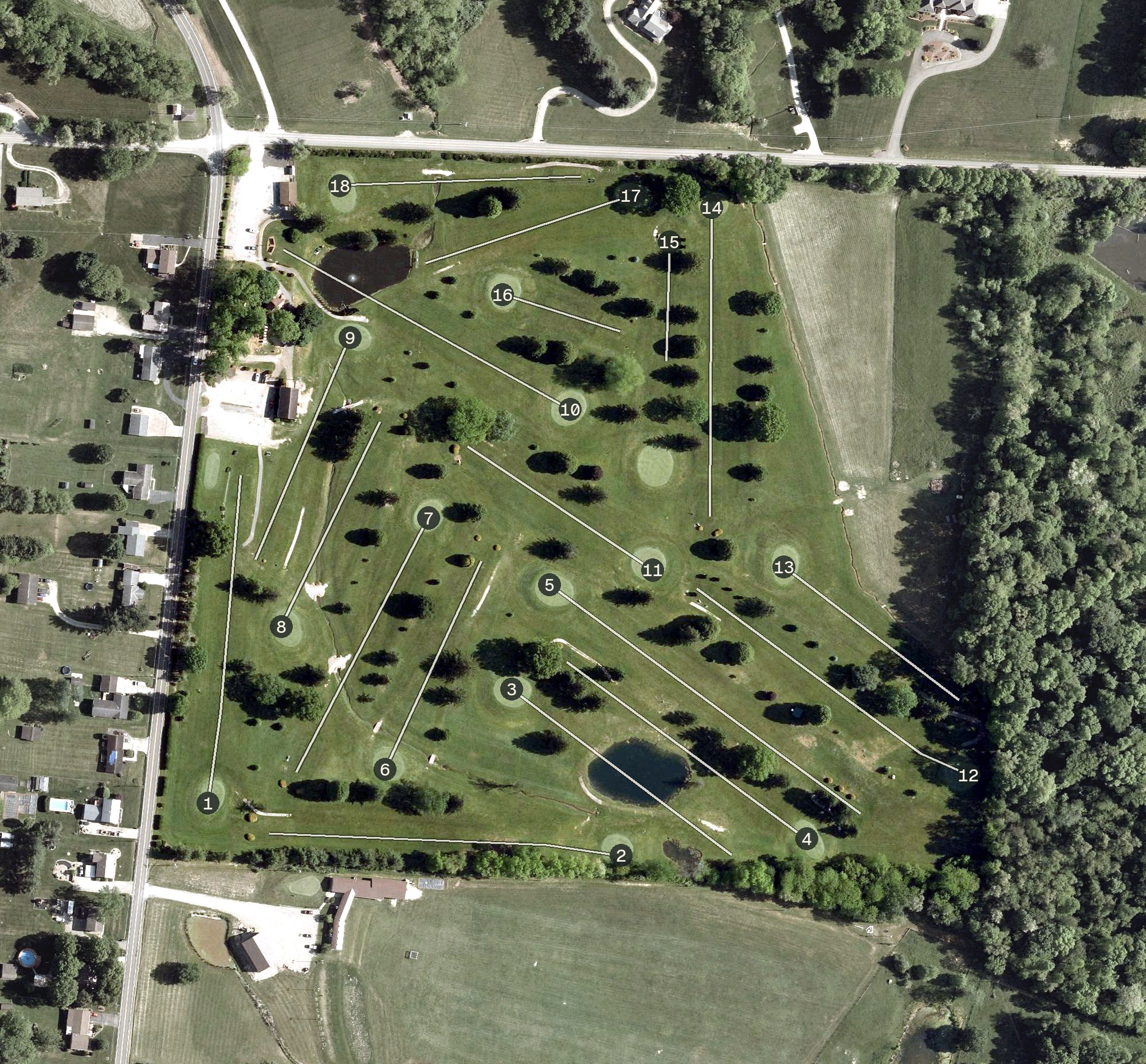 Aerial view of Green Valley Golf Course, OH
