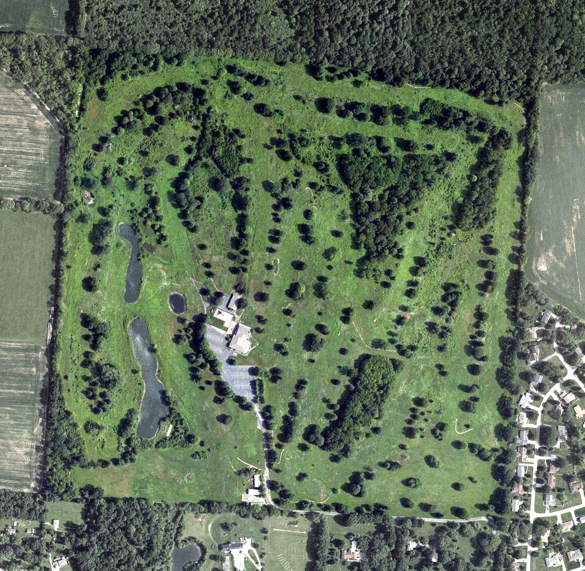Aerial view of Greene Country Club Event Center, OH