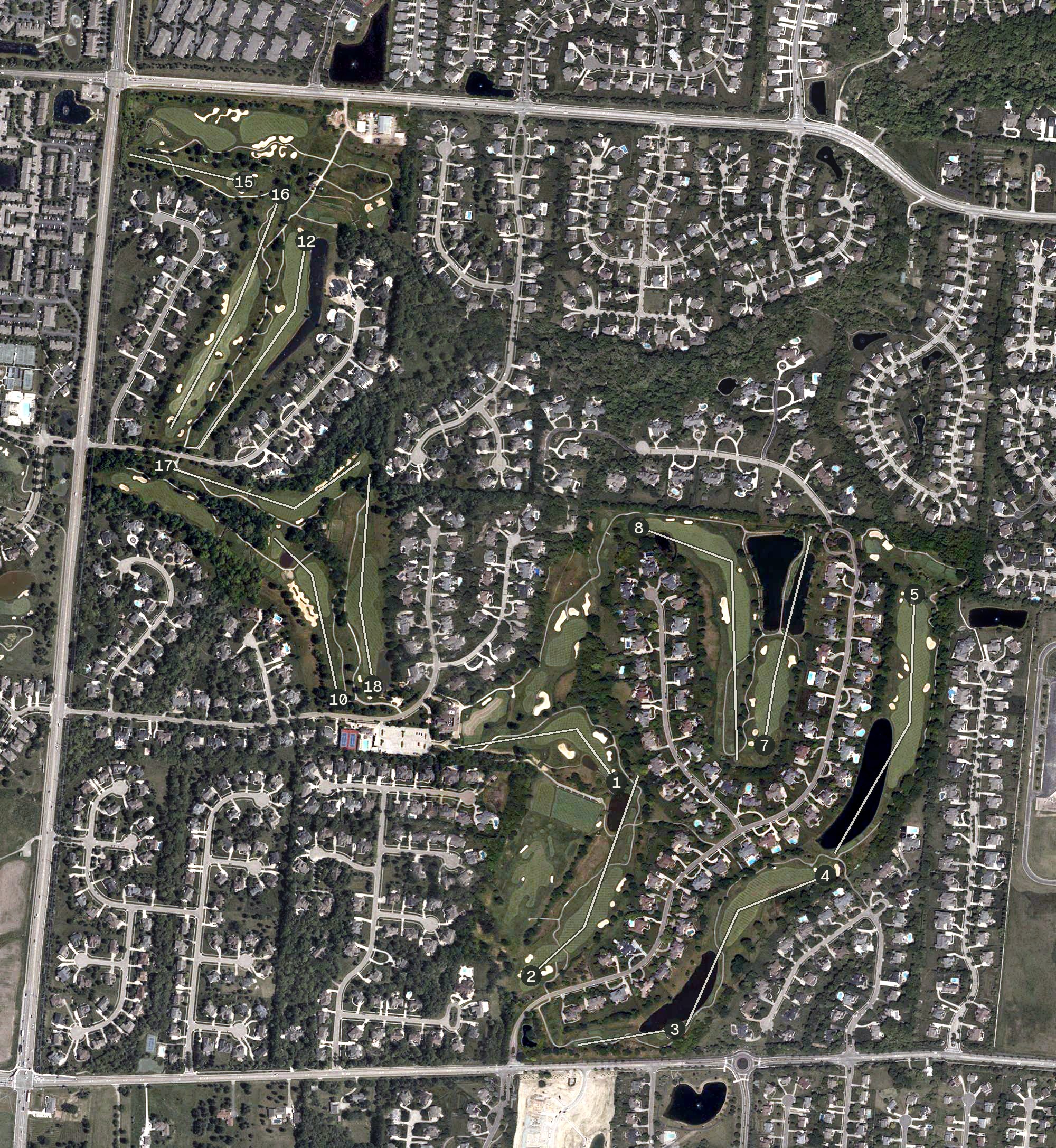 Aerial view of Heritage Club, OH