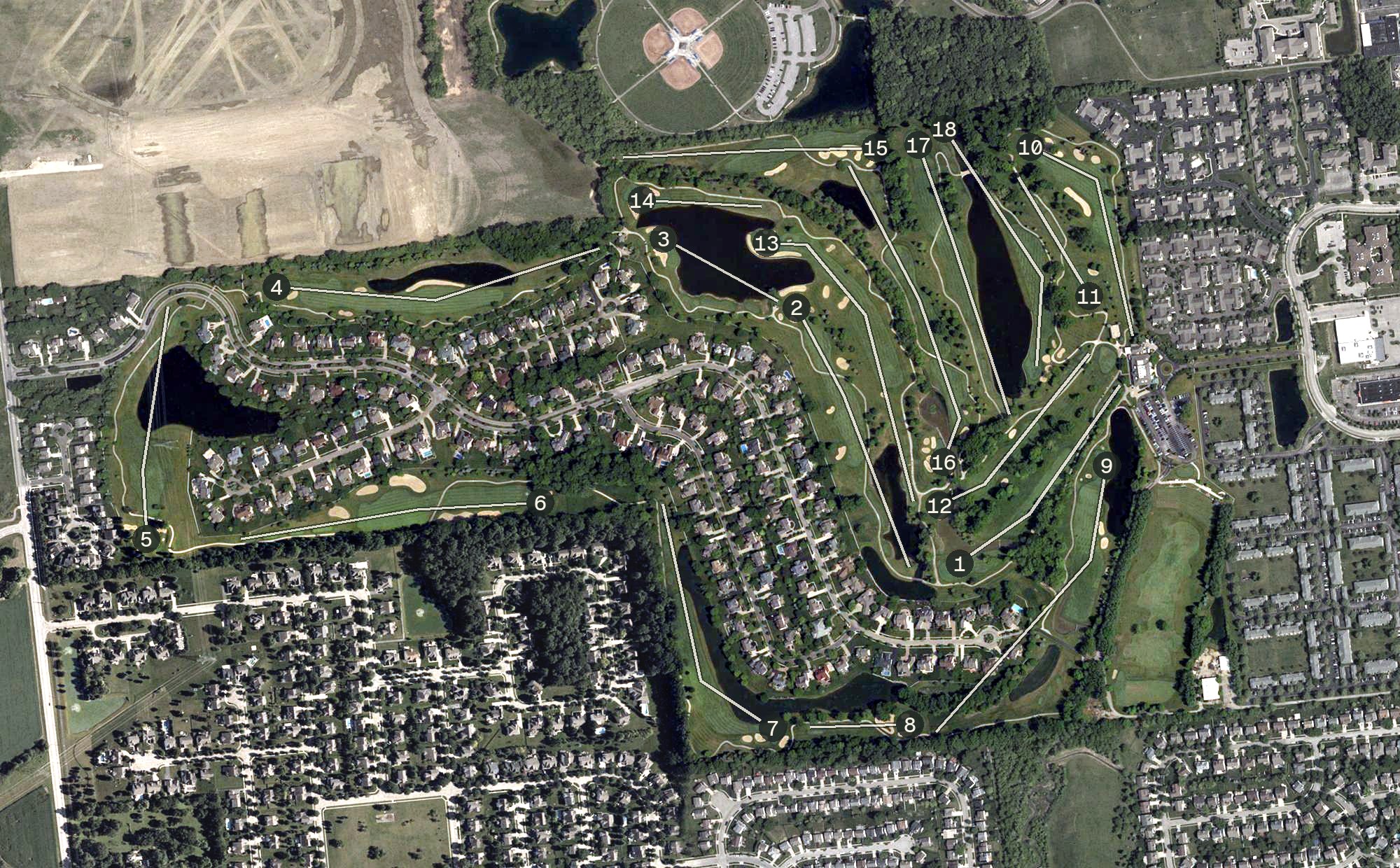 Aerial view of Heritage Golf Club, OH