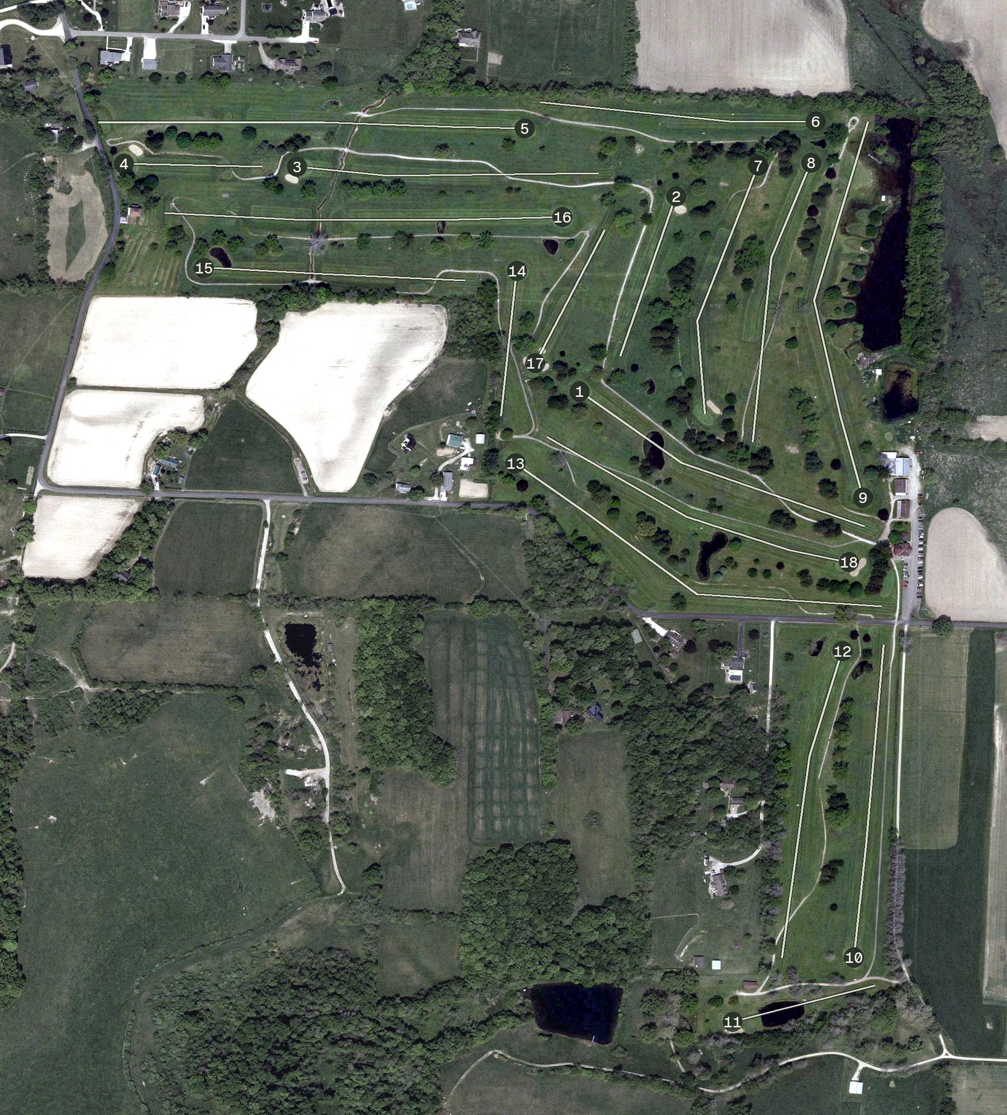 Aerial view of Hickory Flats Golf Course, OH