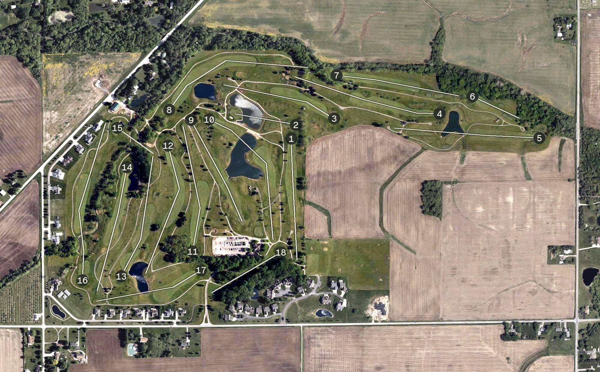 Aerial view of Hidden Creek Golf Club, OH