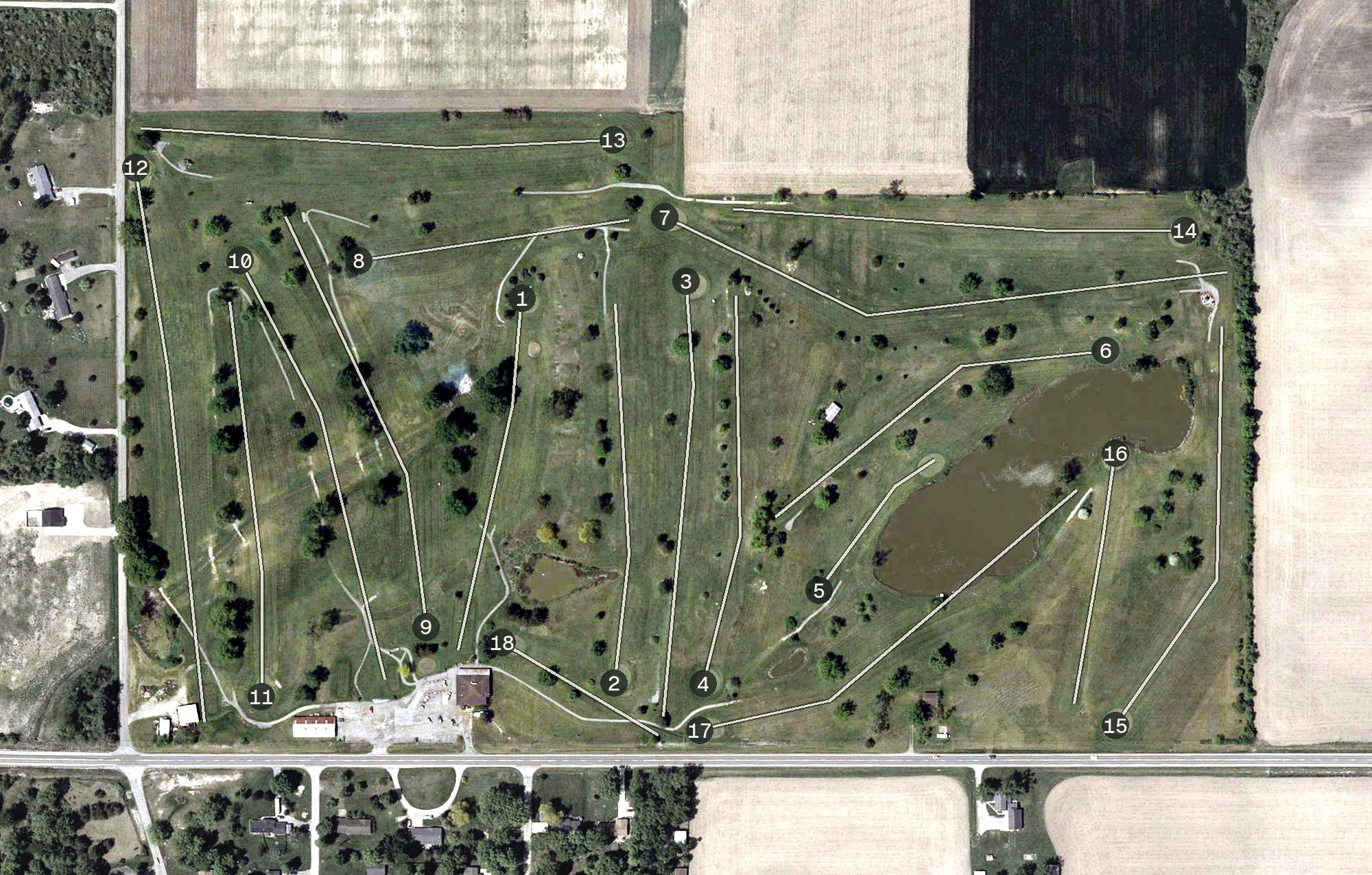 Aerial view of Hillcrest Golf Course, OH