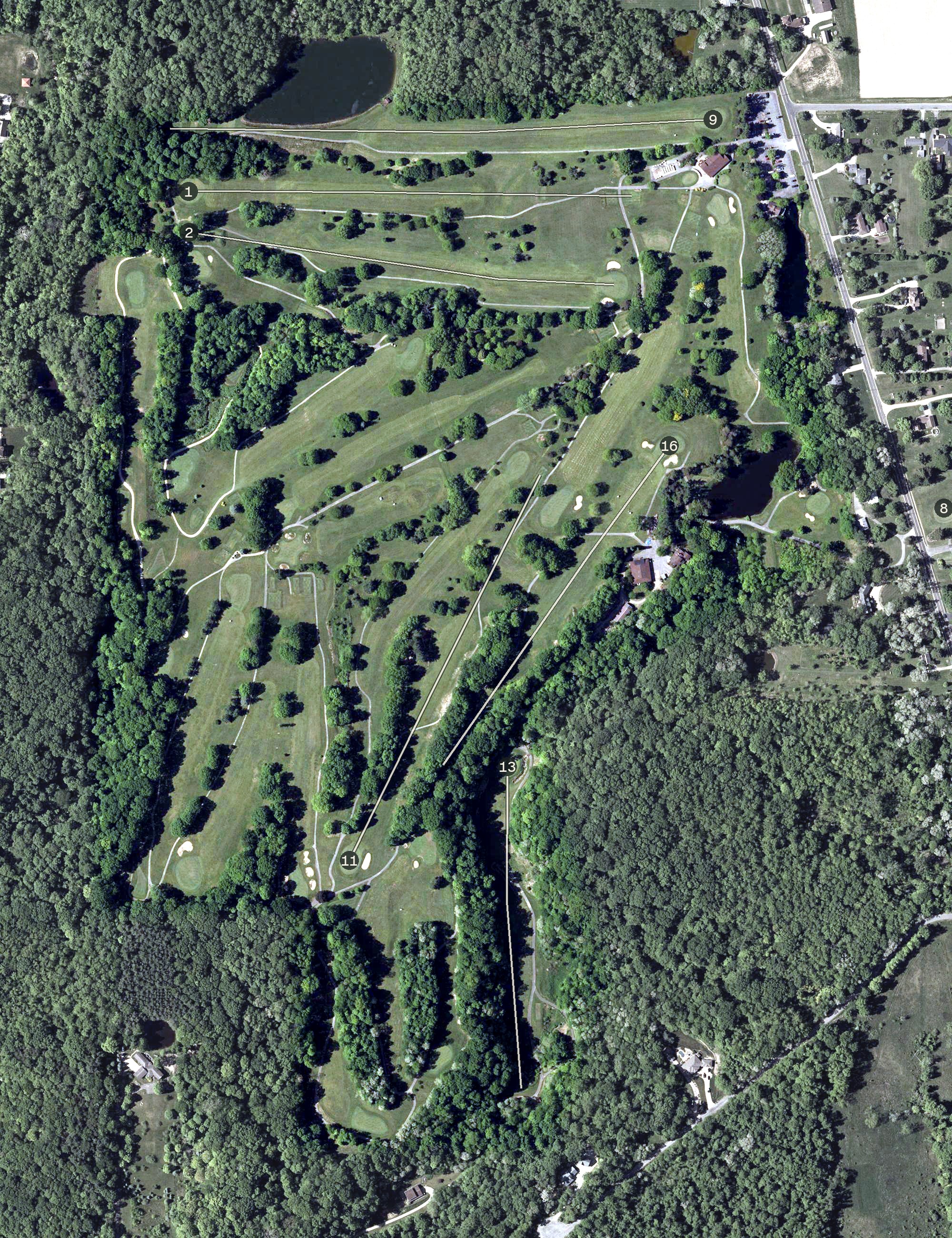 Aerial view of Hinckley Hills Golf Course, OH